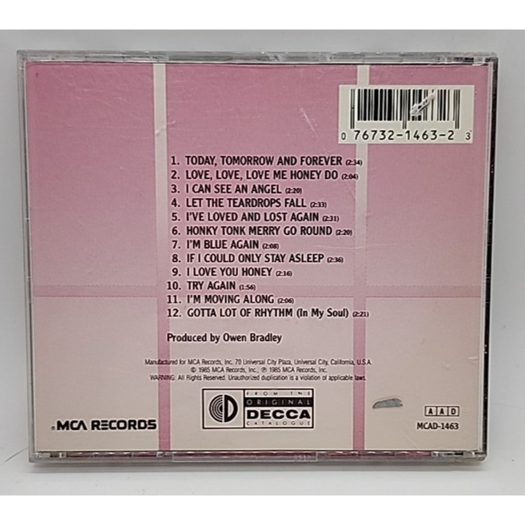 Today, Tomorrow & Forever [Sony] by Patsy Cline (CD, Oct-1990, MCA)