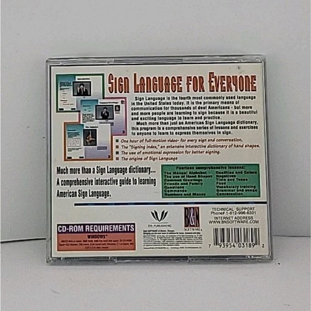 Sign Language For Everyone (PC, 1996)