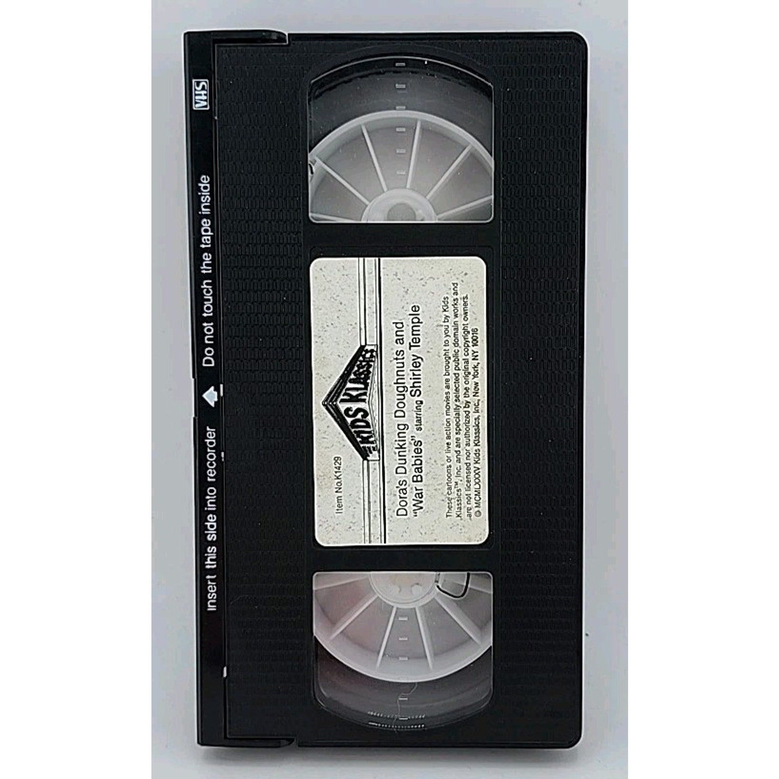 Dora's Dunking Doughnuts and "War Babies" starring Shirley Temple (VHS)