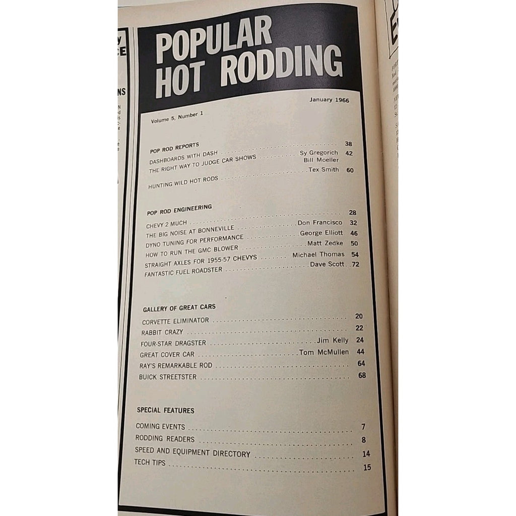 Popular Hot Rodding Magazine January 1966