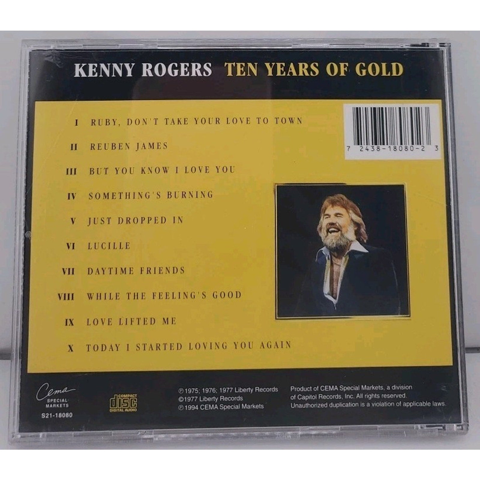 10 Years of Gold by Kenny Rogers (CD, 1995)