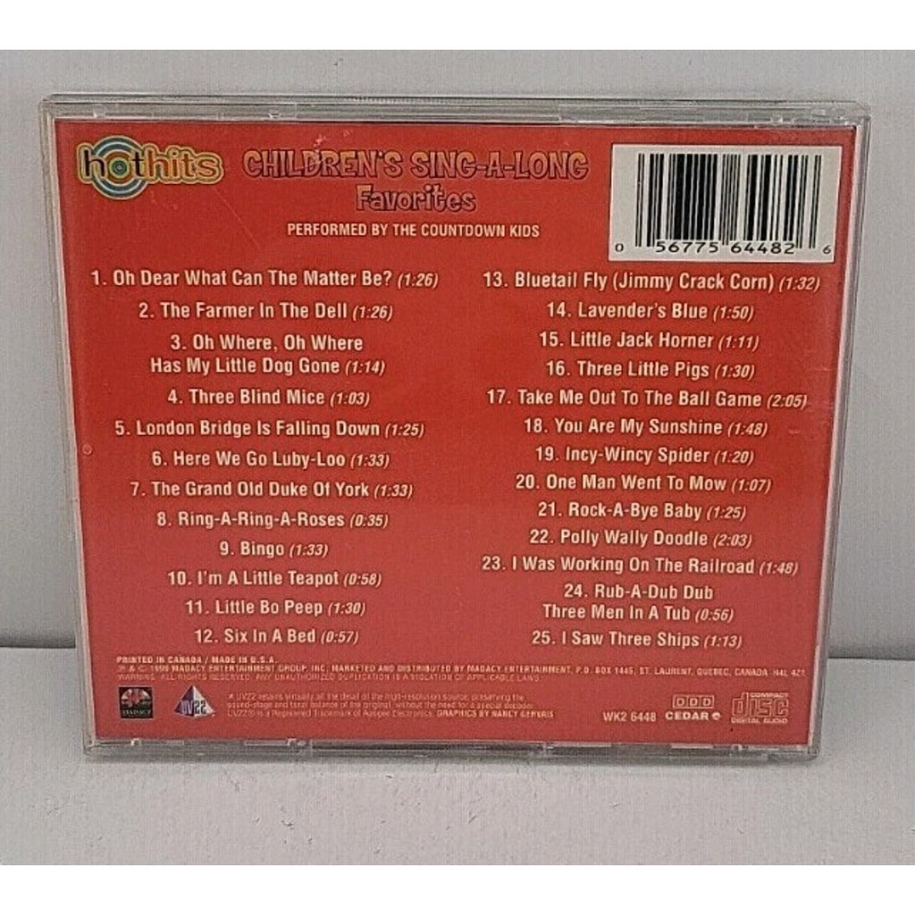 Children's Sing-Along Favorites, by The Countdown Kids (CD, 1999, Madacy)
