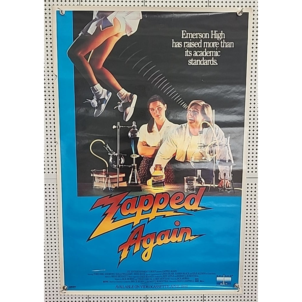 Zapped Again Movie Poster Kelli Williams Toss Eric Andrews 27x40 Video Store