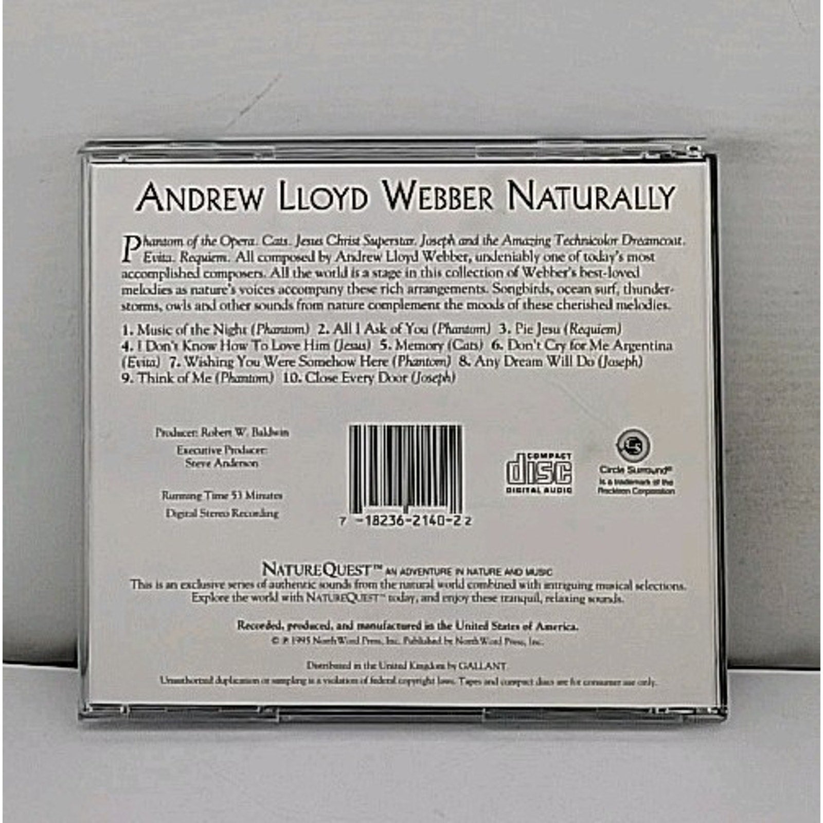 Naturally by Andrew Lloyd Webber (CD, 1998)