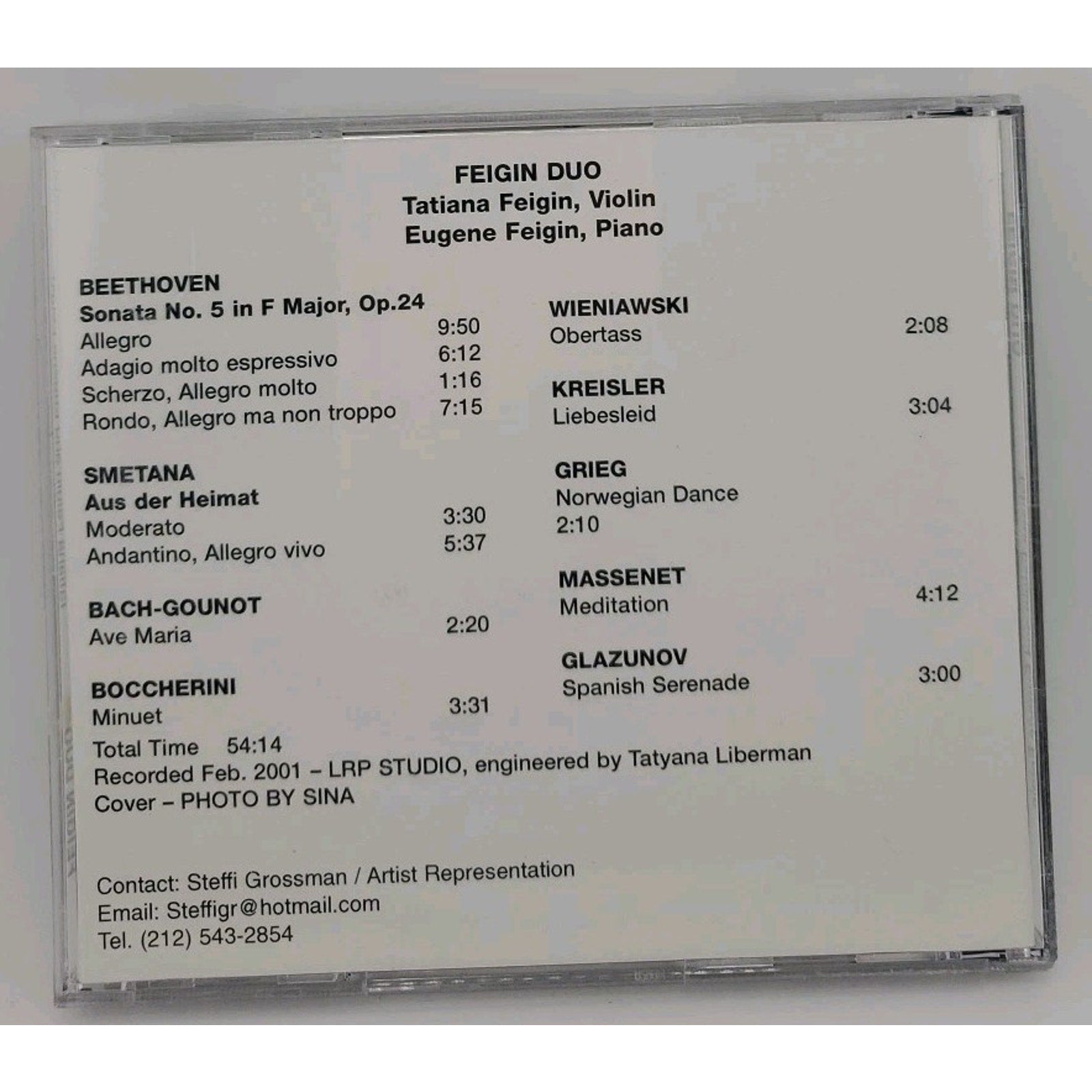 Feigin Duo Tatiana Feigin And Eugene Feigin Piano (CD)