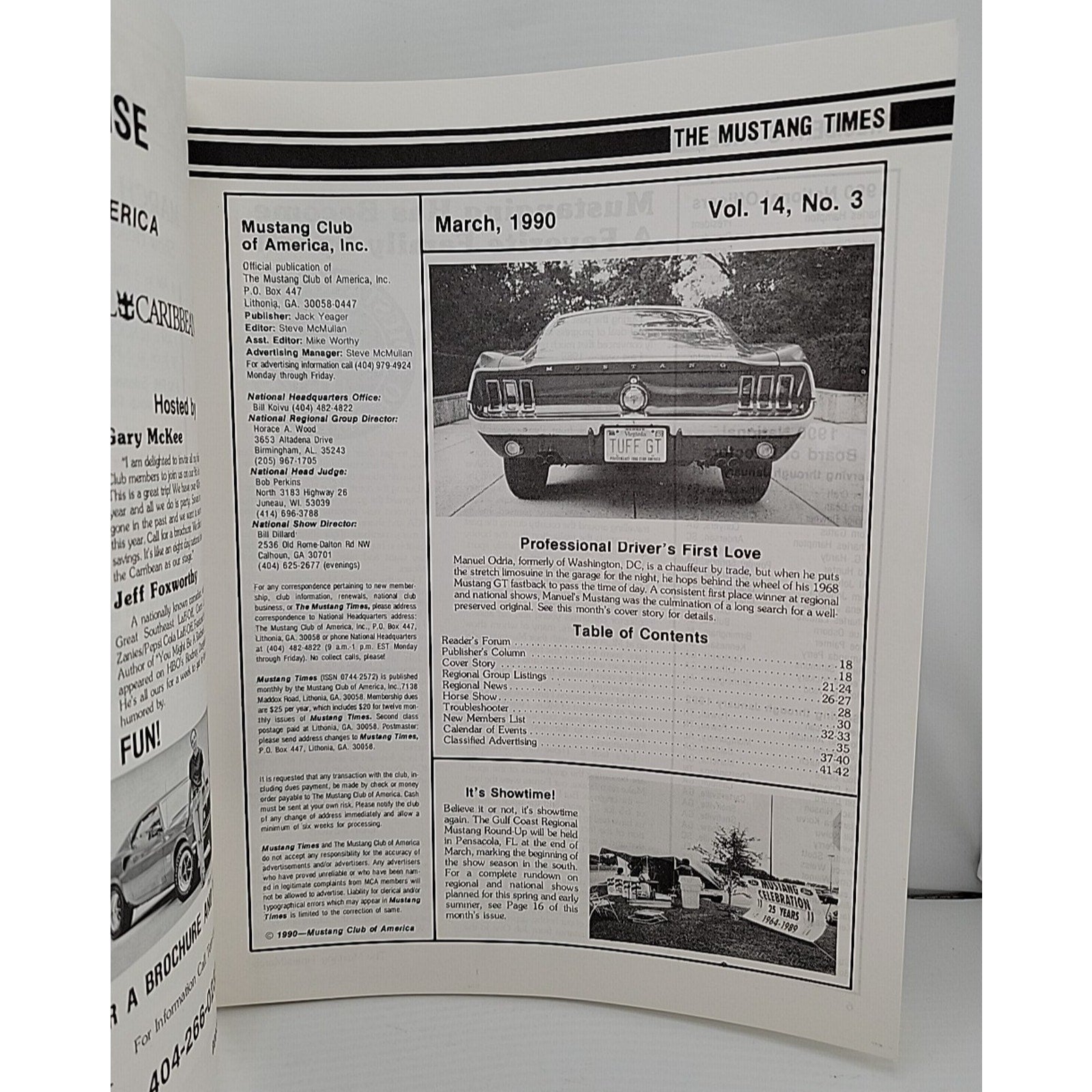 Mustang Times March 1990 Magazine