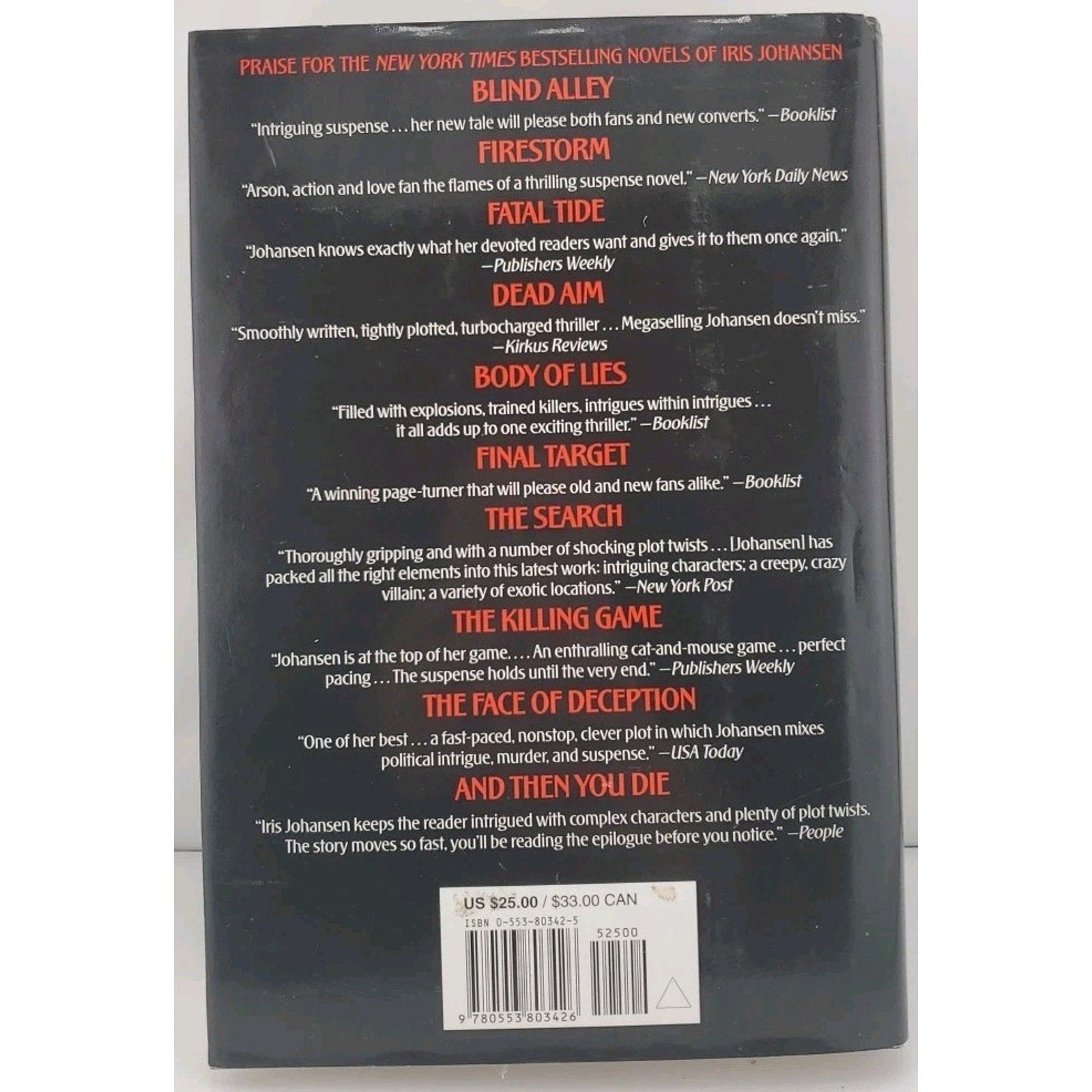 Countdown by Iris Johansen (2005, Hardcover)