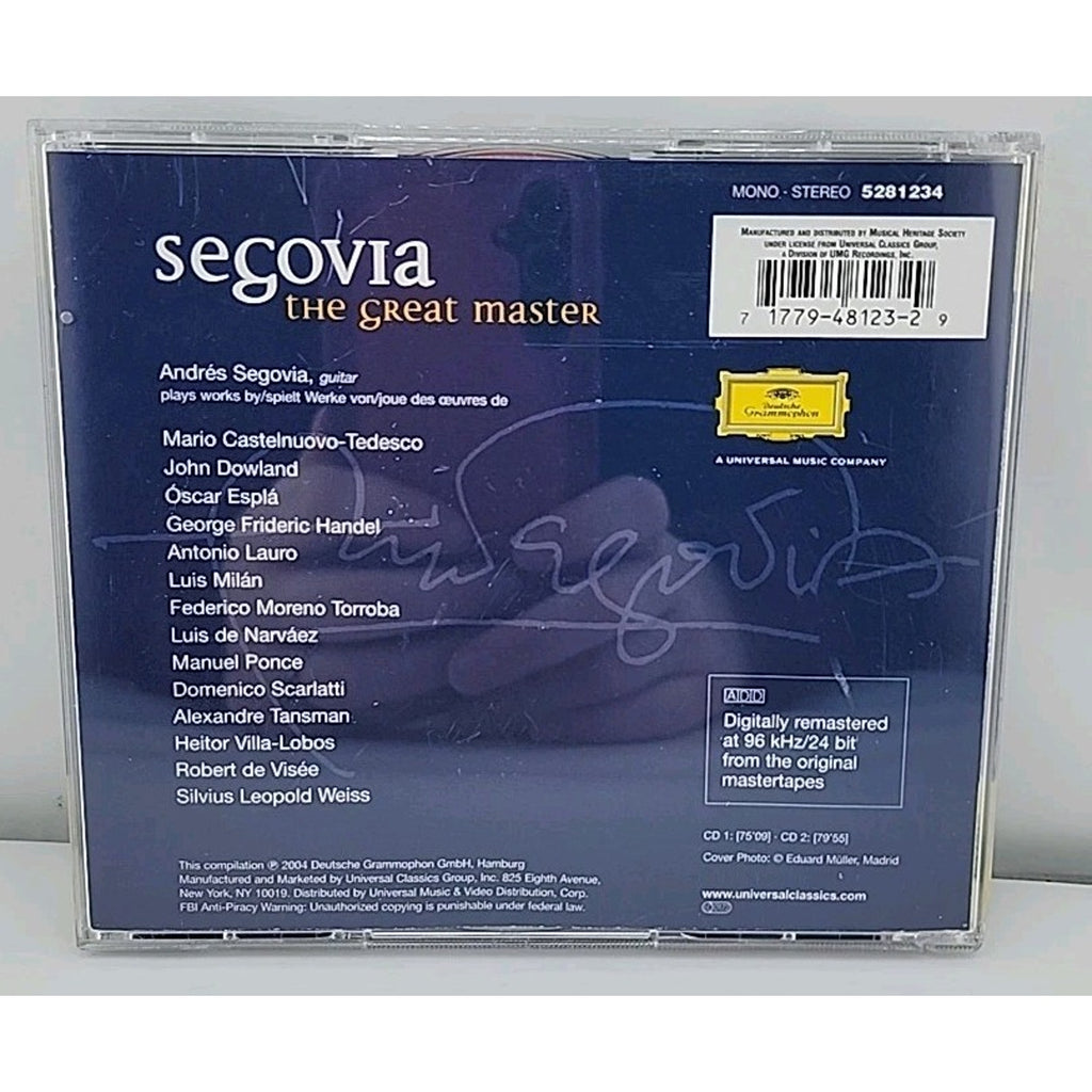 The Great Master - Audio CD By Andr's Segovia - Only Has 2nd Disc