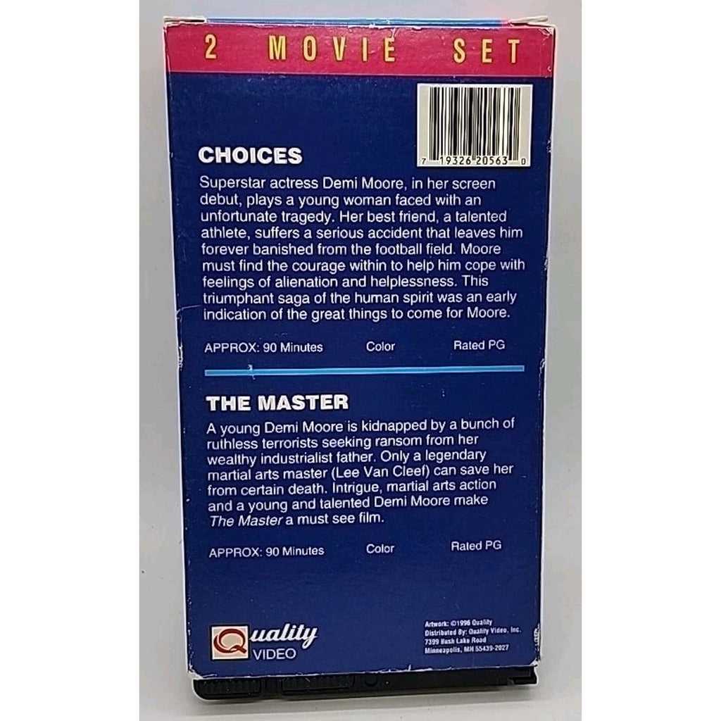 Demi Moore 2 Movie Set - Choices / The Master (VHS)