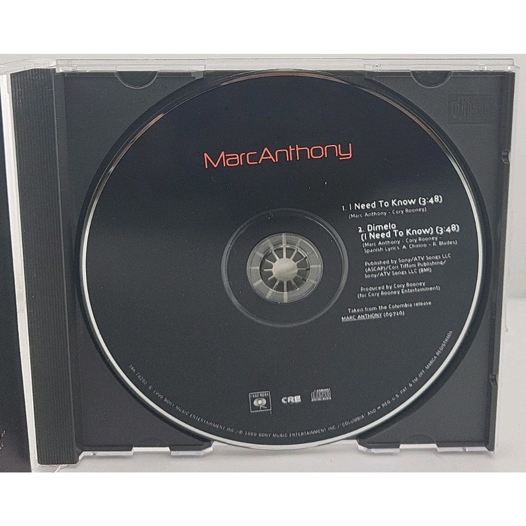 I Need to Know (The Remixes) [Single] by Marc Anthony (CD, Sep-1999, Columbia...