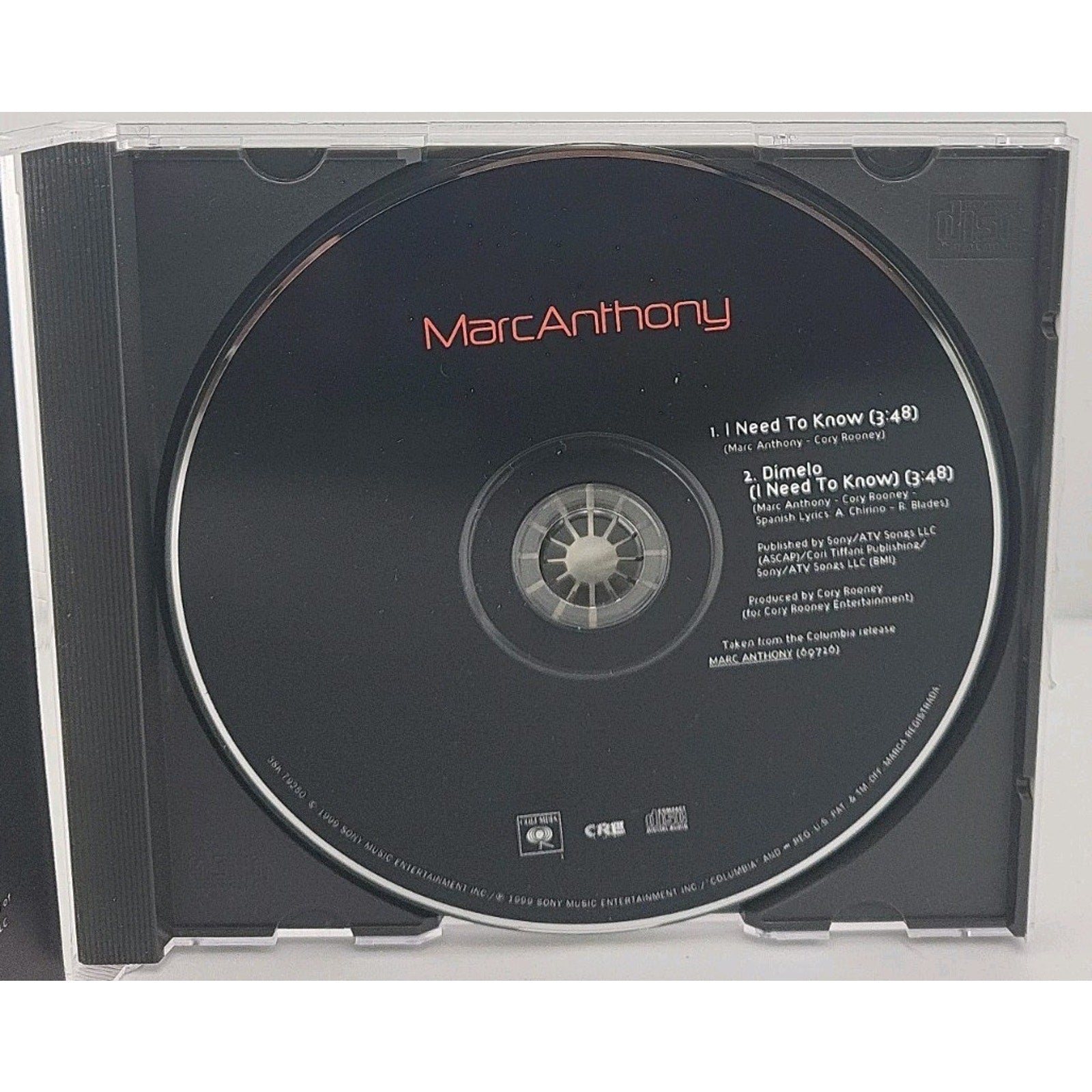 I Need to Know (The Remixes) [Single] by Marc Anthony (CD, Sep-1999, Columbia...