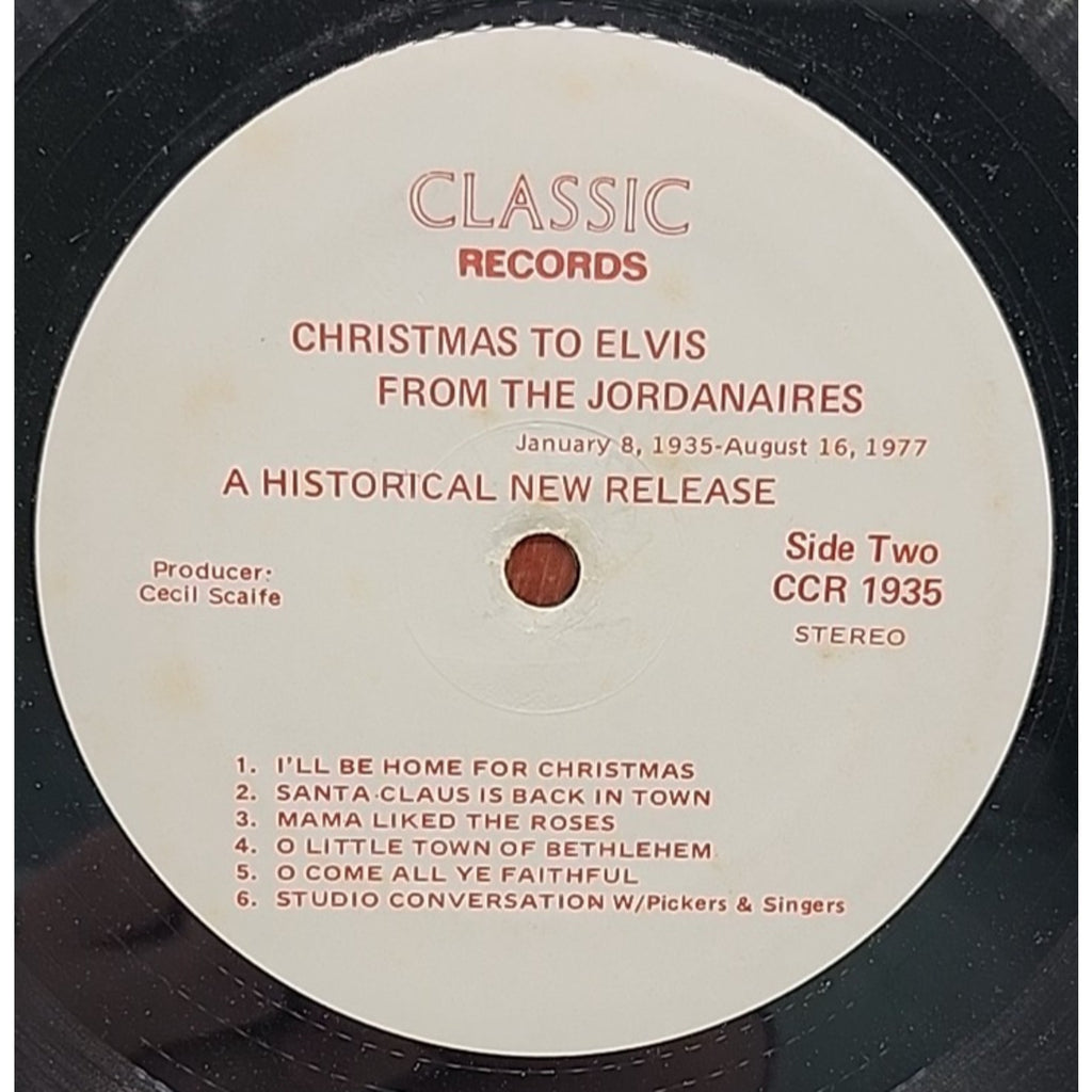 Christmas To Elvis From The Jordanaires (Record)