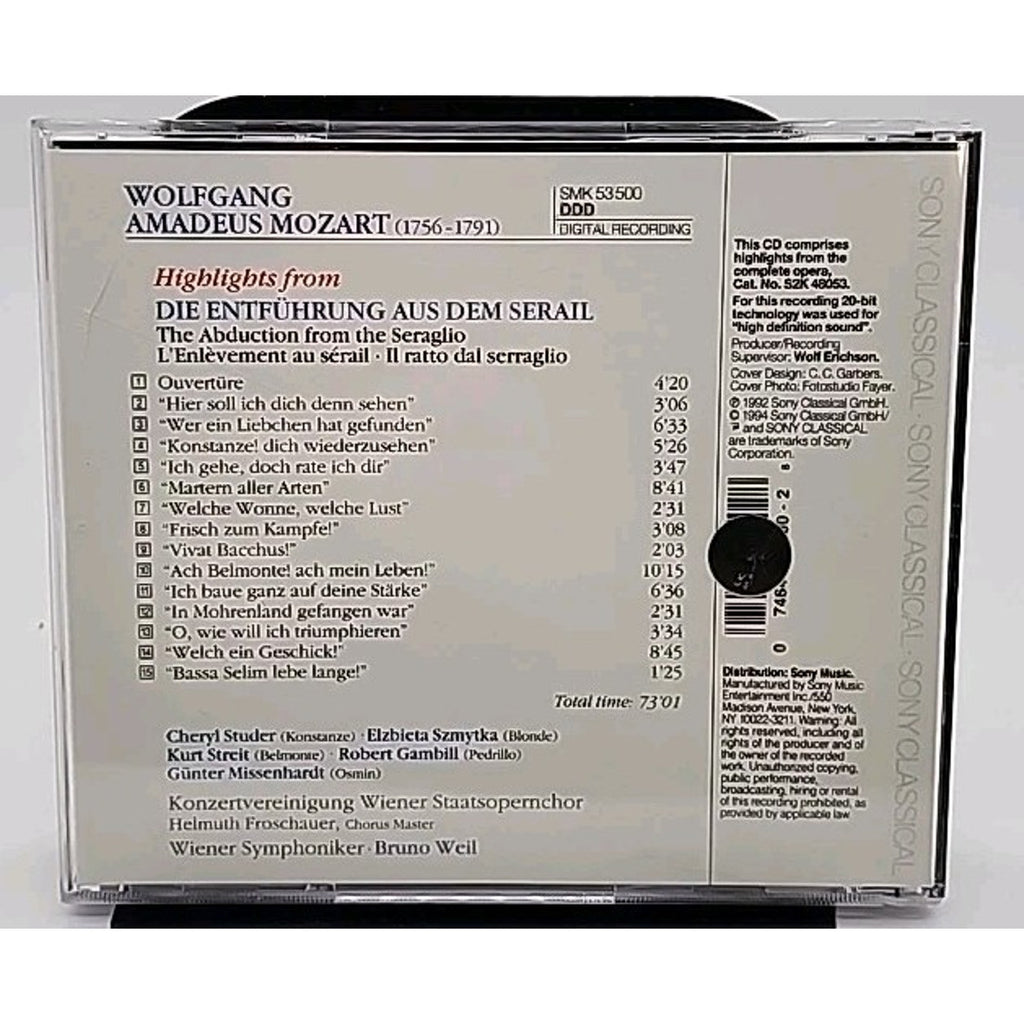 Highlights Mozart Die Entfuhrung Aus Dem Serail (CD)