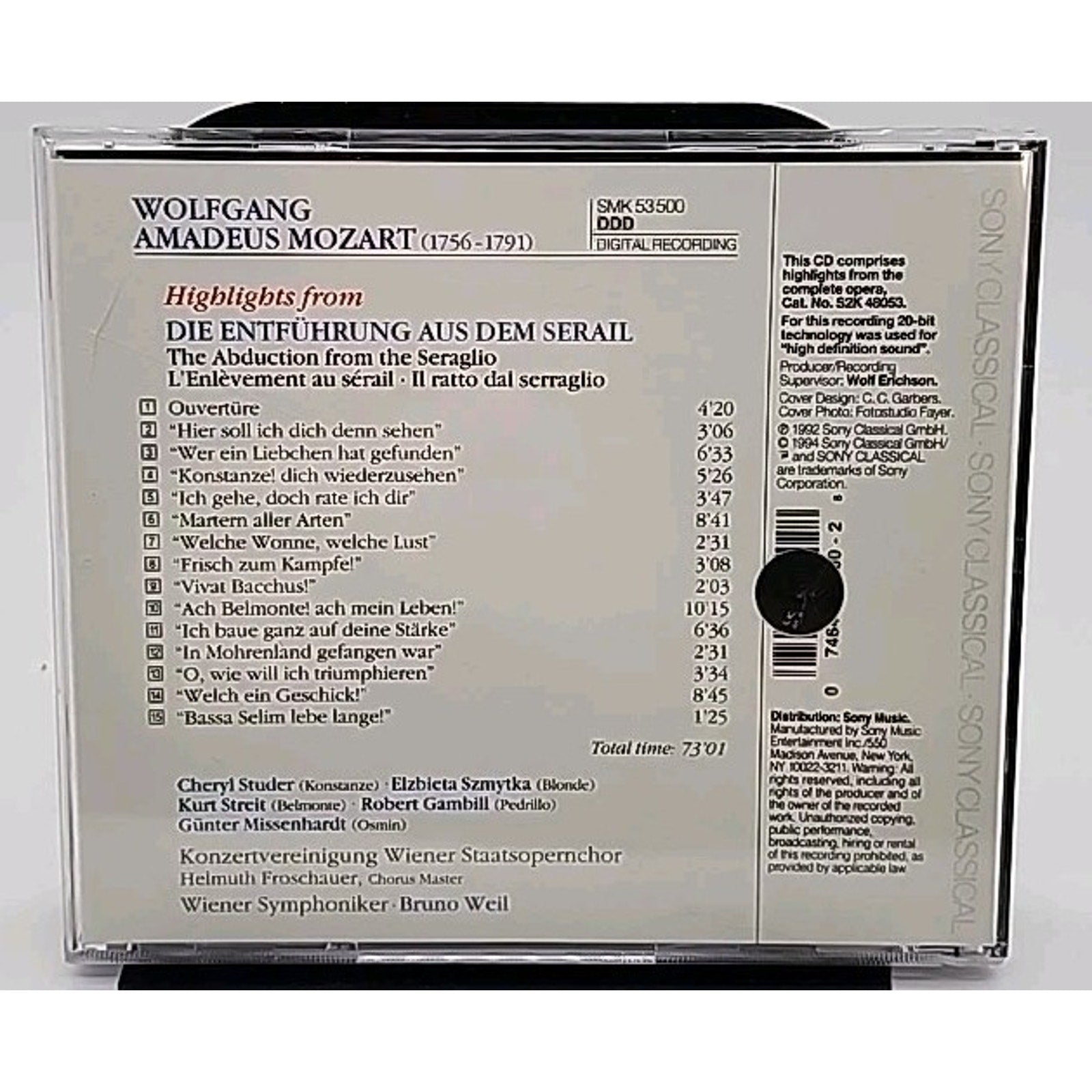 Highlights Mozart Die Entfuhrung Aus Dem Serail (CD)