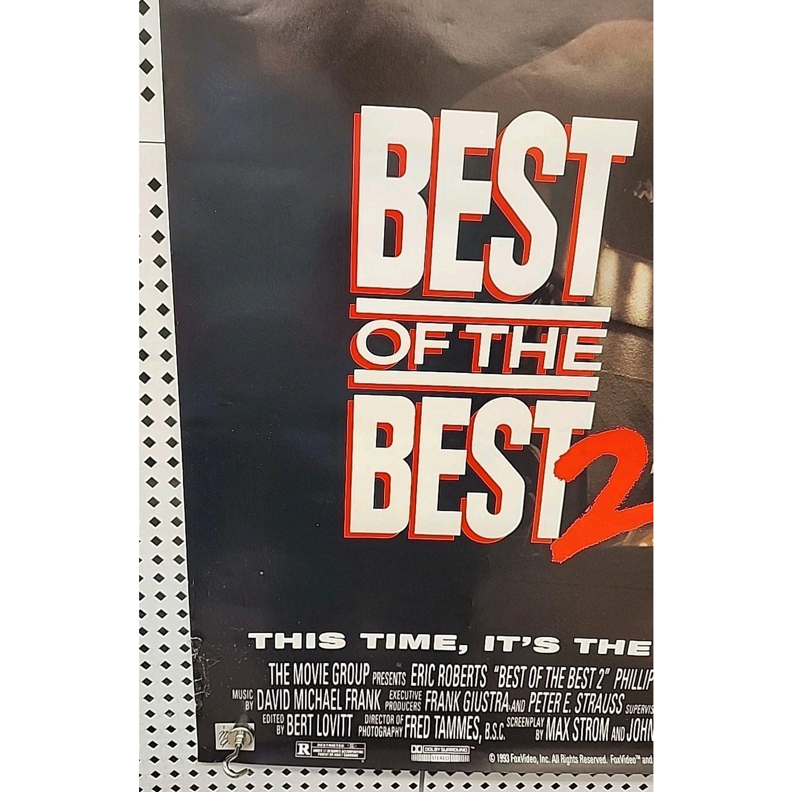 Best of the Best 2 Movie Poster 1993 Eric Roberts 27”x40” Martial Arts Taekwondo