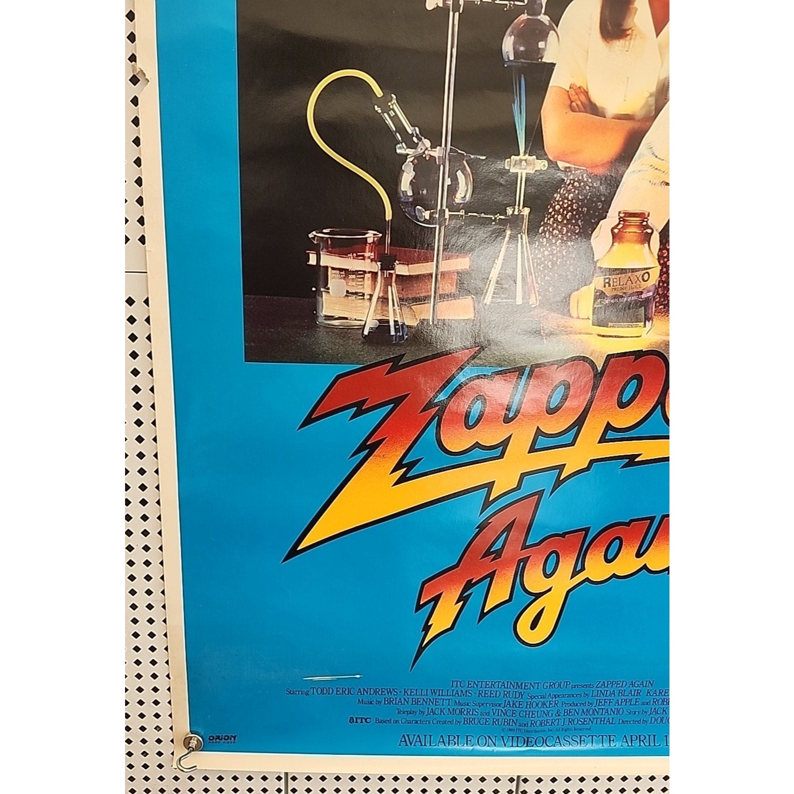 Zapped Again Movie Poster Kelli Williams Toss Eric Andrews 27x40 Video Store