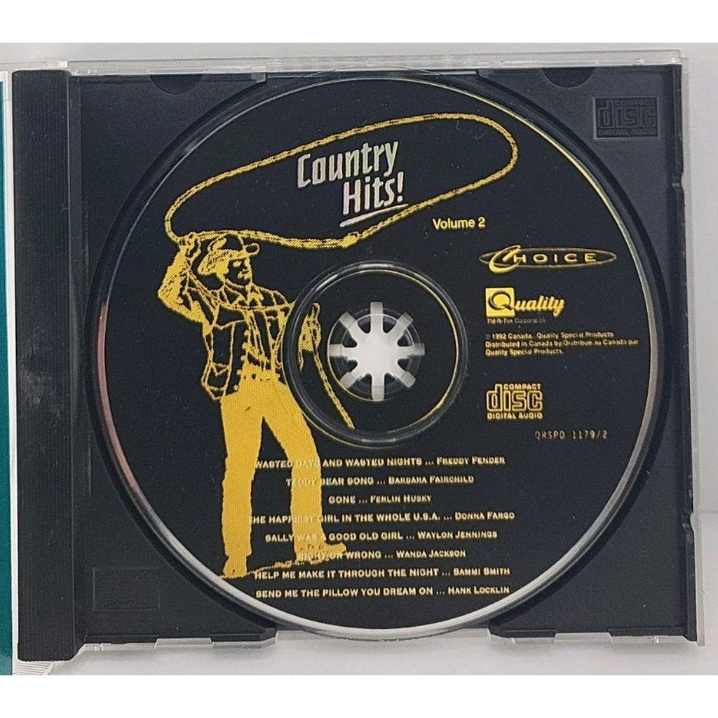 Various Artists – Choice Country Hits! Volume 2 CD 1992 Waylon Jennings Quality