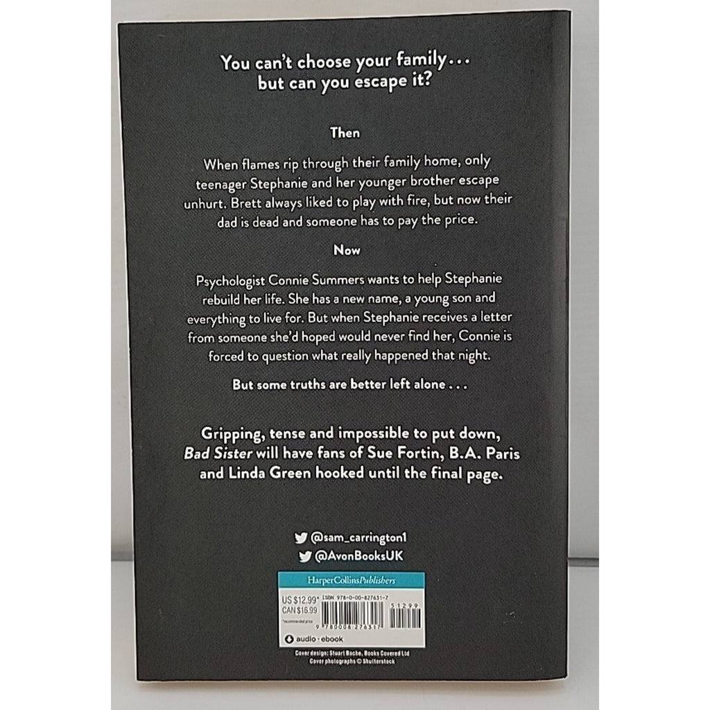 Bad Sister by Sam Carrington (2018, Uk-B Format Paperback)