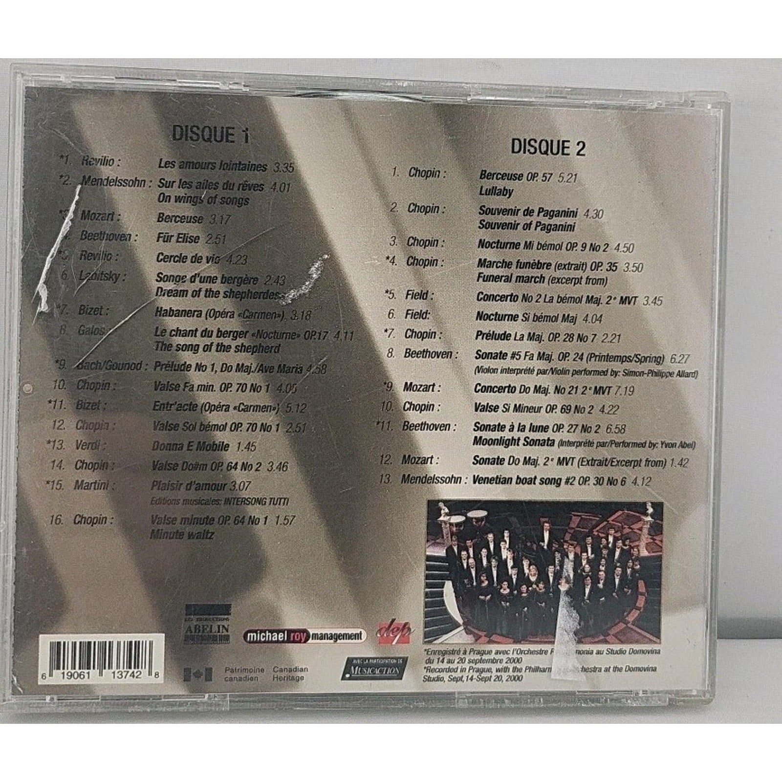 Richard Abel Inspiration Classique 2 CD Album with Prague Philharmonia Signed