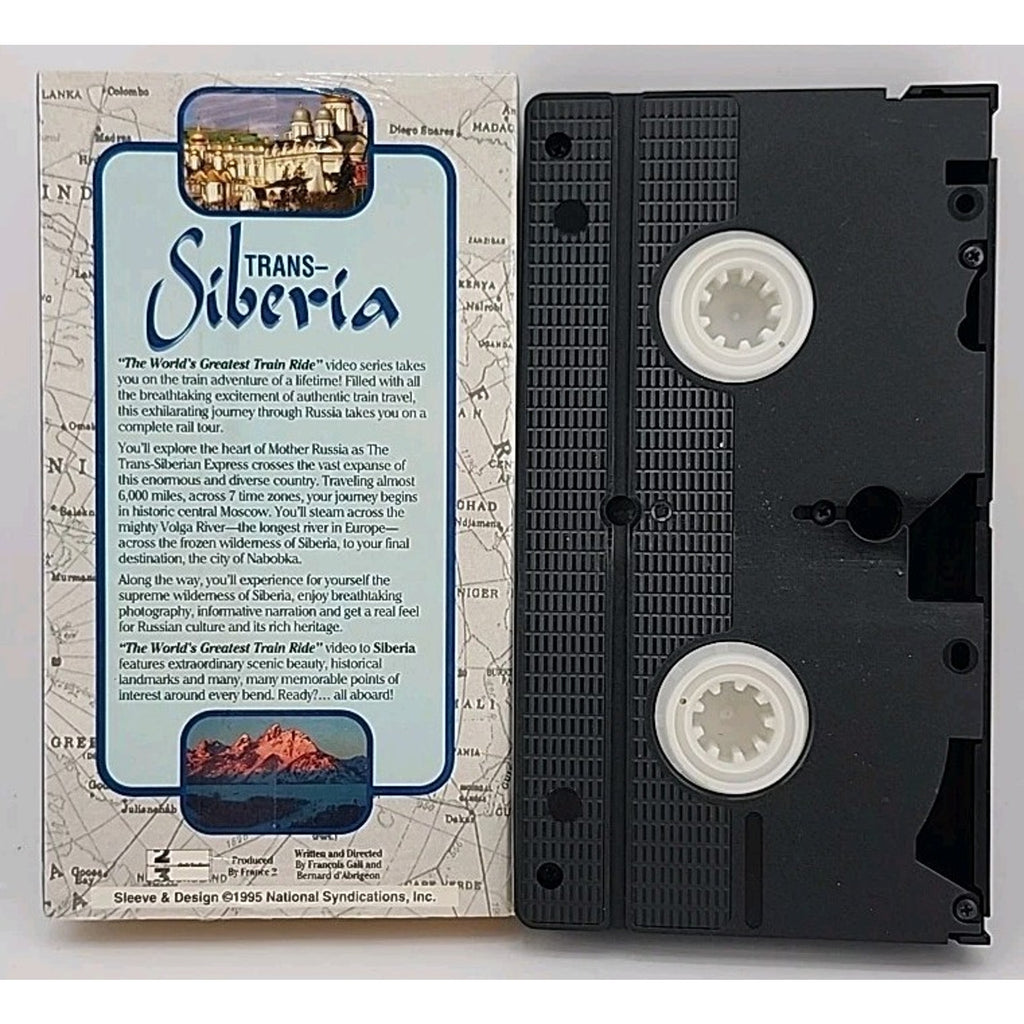 World's Greatest Train Ride Trans Siberia 1995 Railroads Locomotives (VHS)