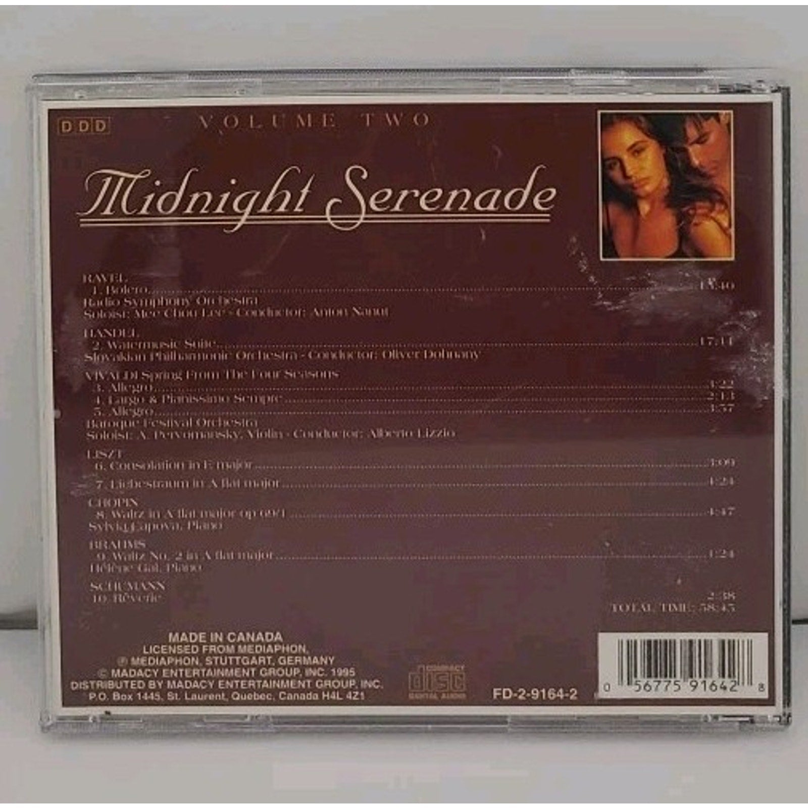 Midnight Serenade Volume 2 CD, 1995 Madacy Entertainment