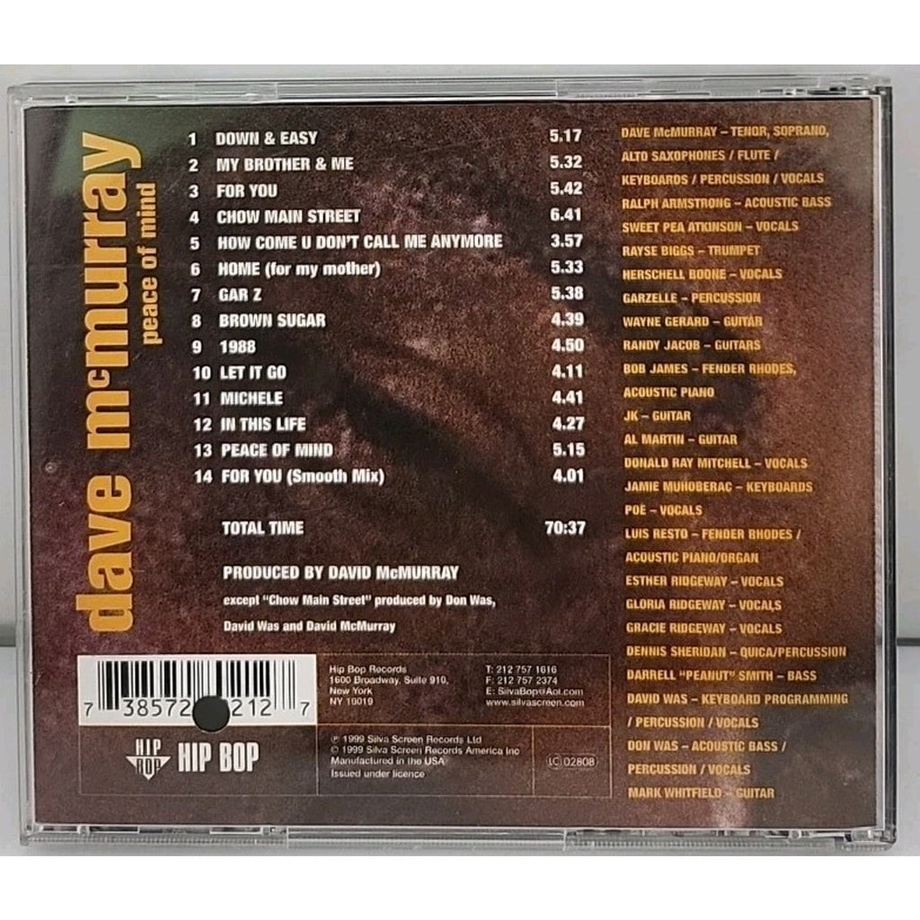 Peace of Mind by Dave Mcmurray (CD, 1999)