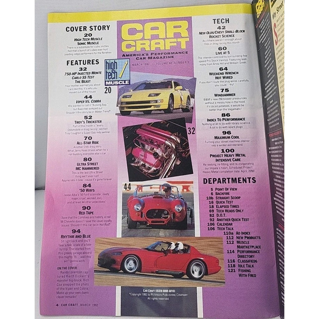 Car Craft Magazine - March 1992 - Volume 40 Number 3