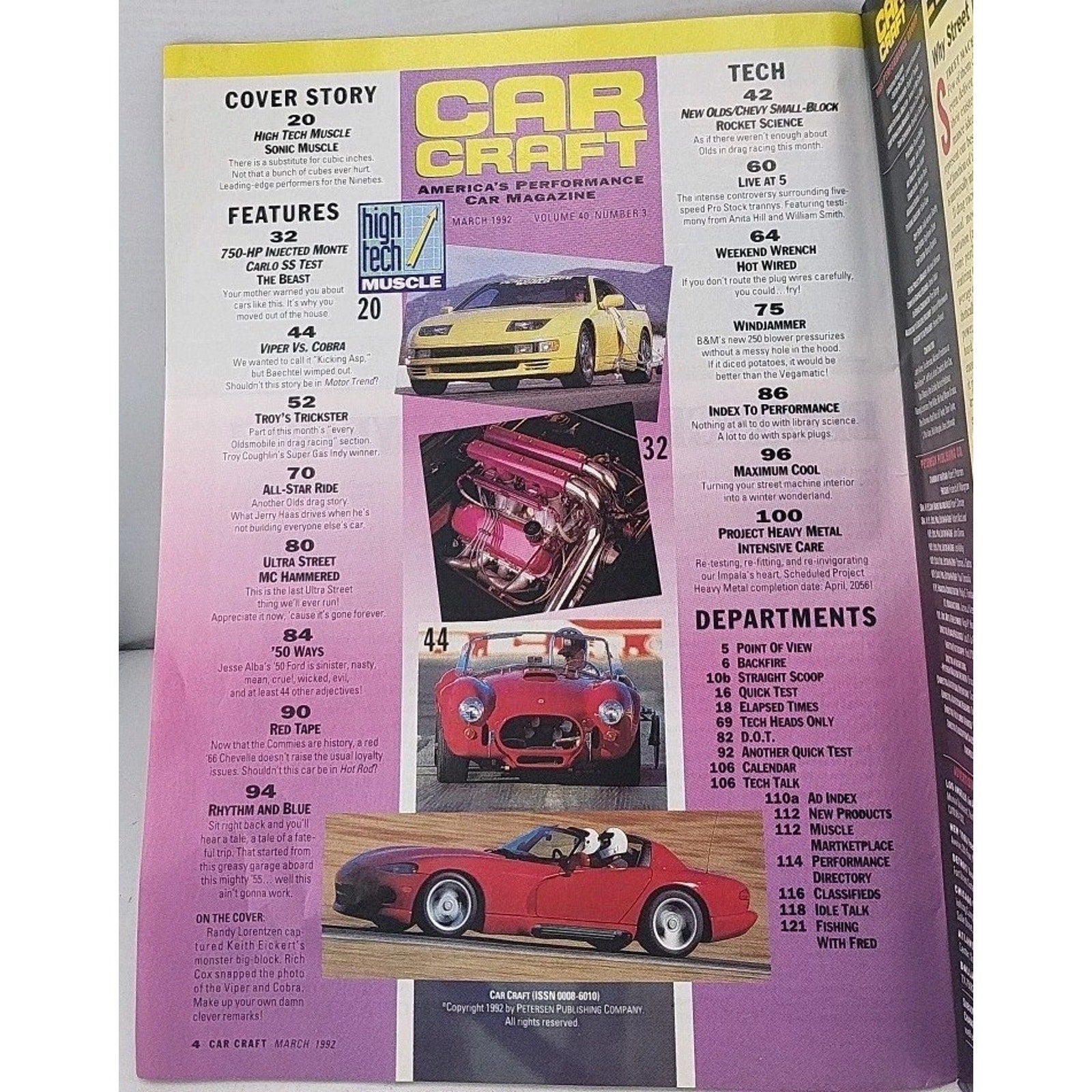 Car Craft Magazine - March 1992 - Volume 40 Number 3