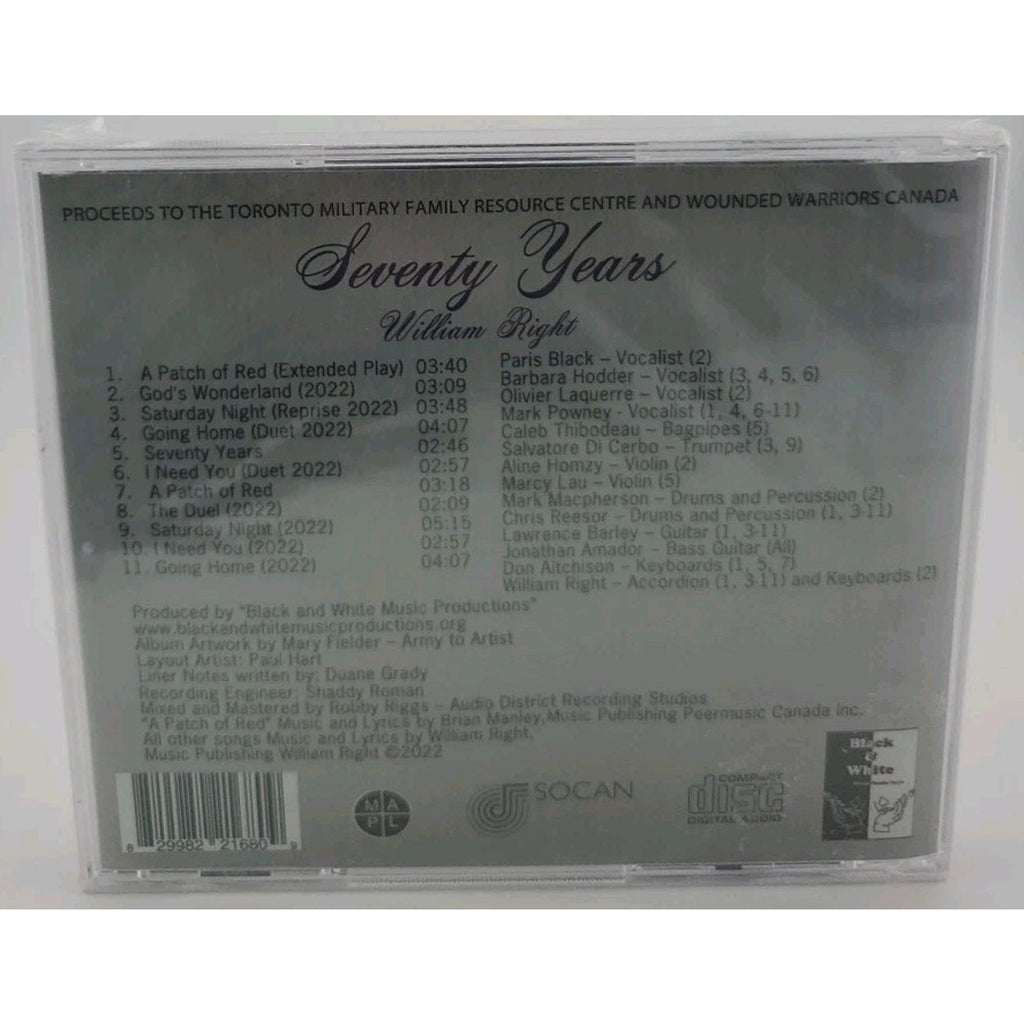 William Right Seventy Years CD *Brand New*