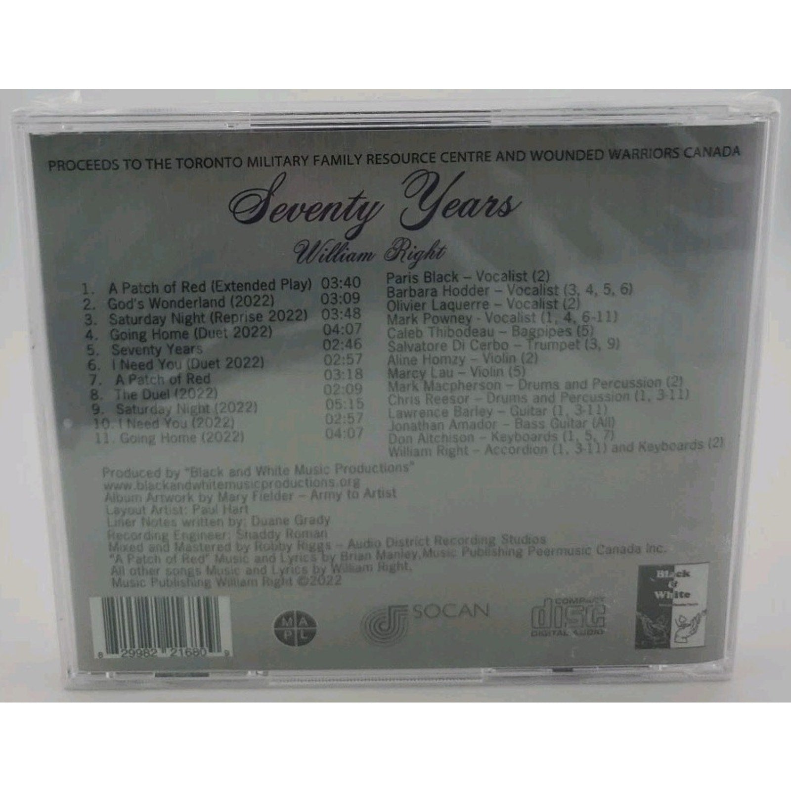 William Right Seventy Years CD *Brand New*