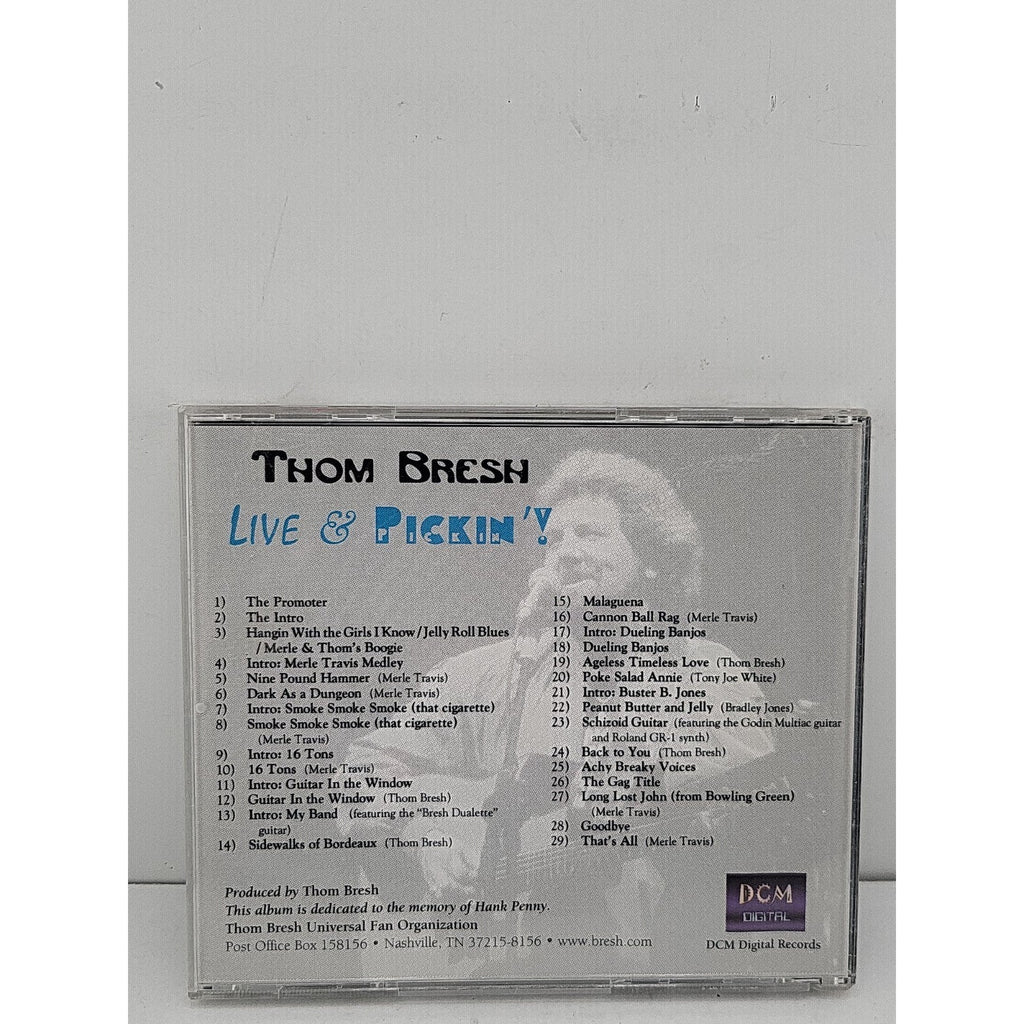 Thom Bresh Live & Pickin'! CD *Signed*
