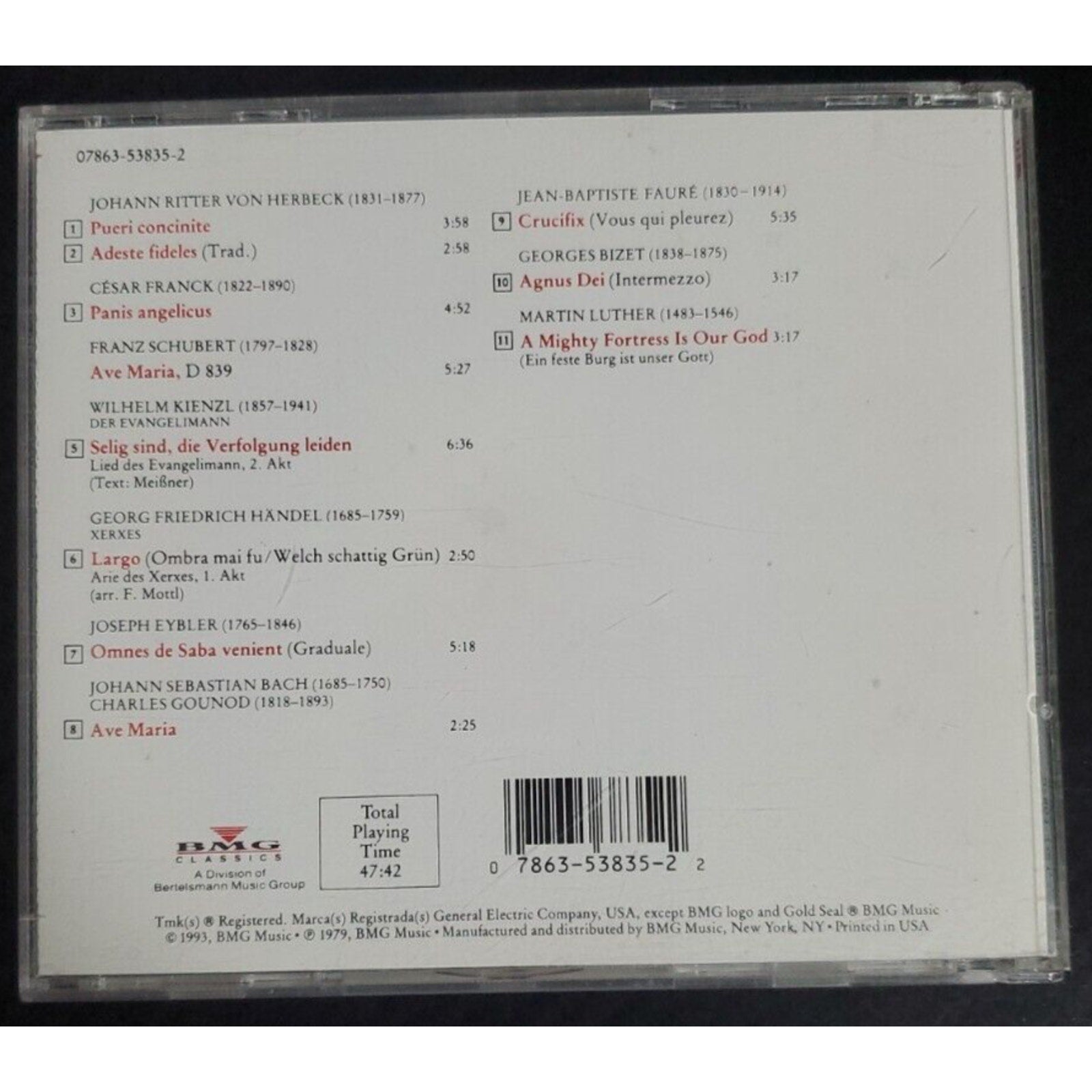 Ave Maria (CD, Oct-1990, RCA)