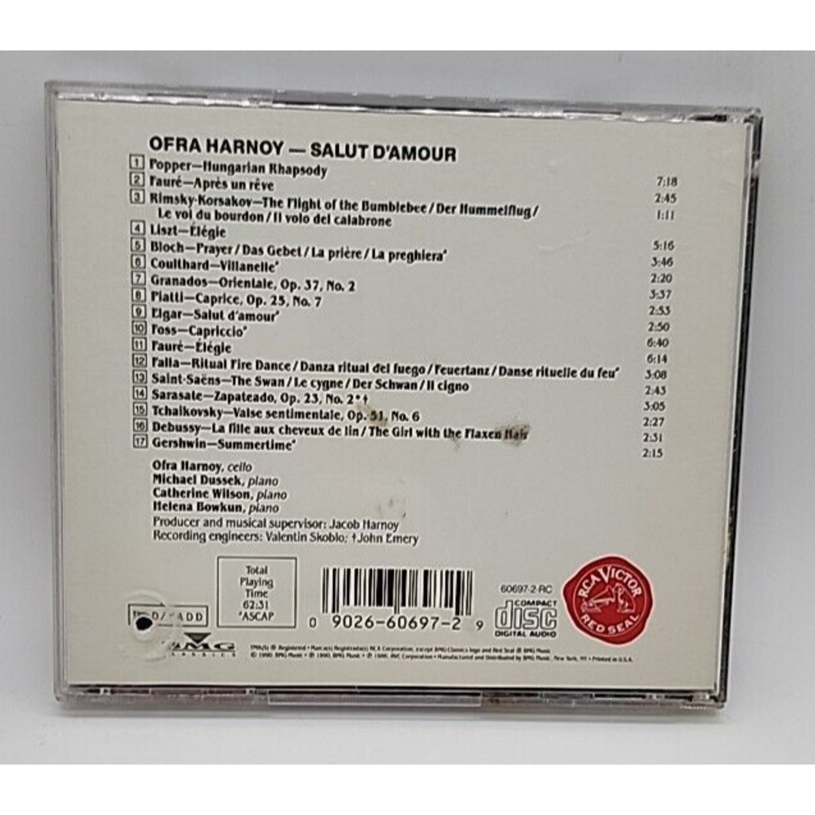 Ofra Harnoy Salute D'Amour (CD)
