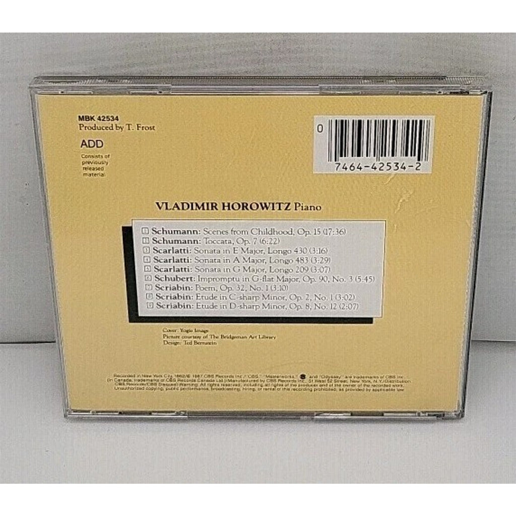Horowitz Recital by Vladimir Horowitz, piano (CD, 1987, CBS Odyssey)