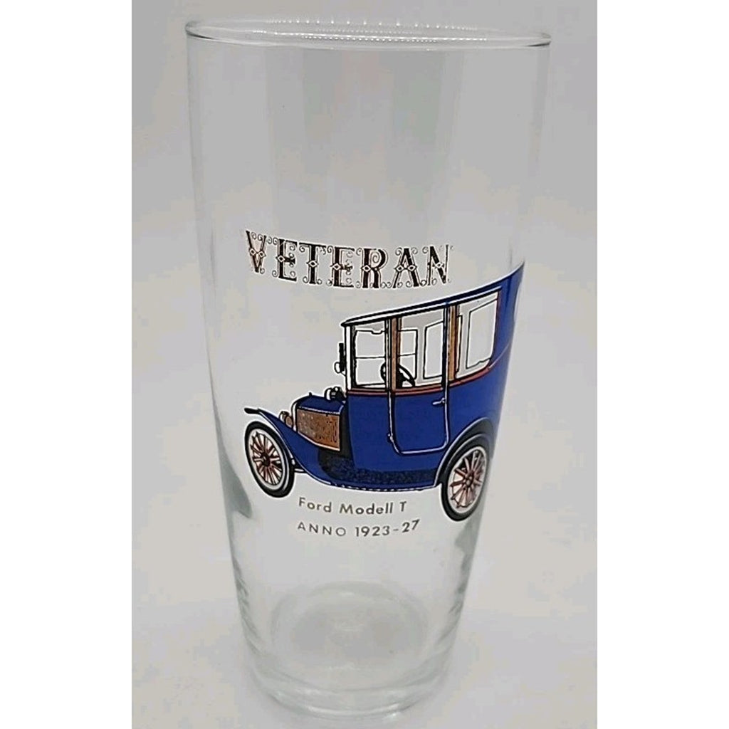 Set Of 5 Vintage Veteran Classic Car Glasses Early 1900s Cars