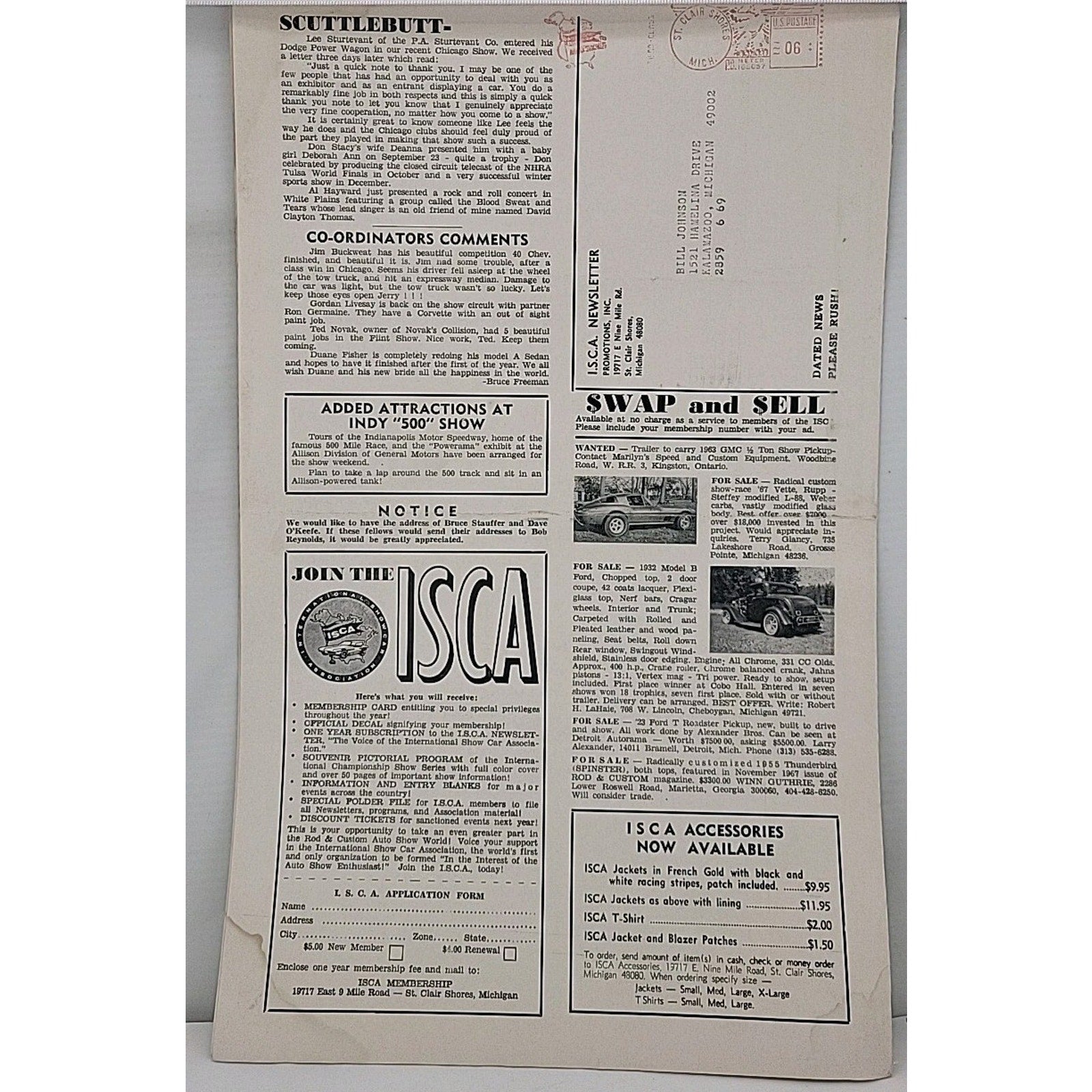 ISCA Newsletter January 1969 Volume IX Number 4