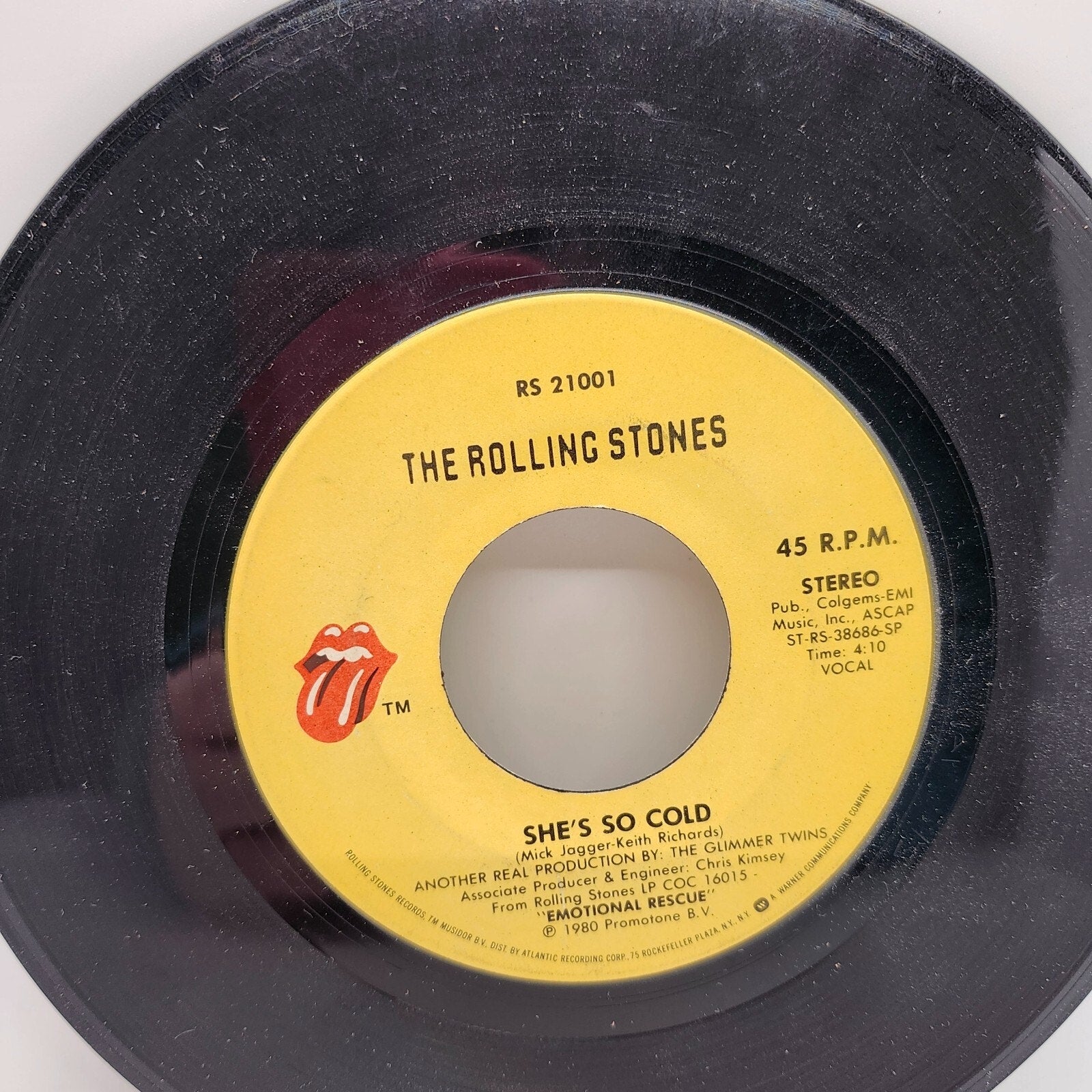 Send It to Me / She's So Cold by The Rolling Stones (Record) - RS-21001