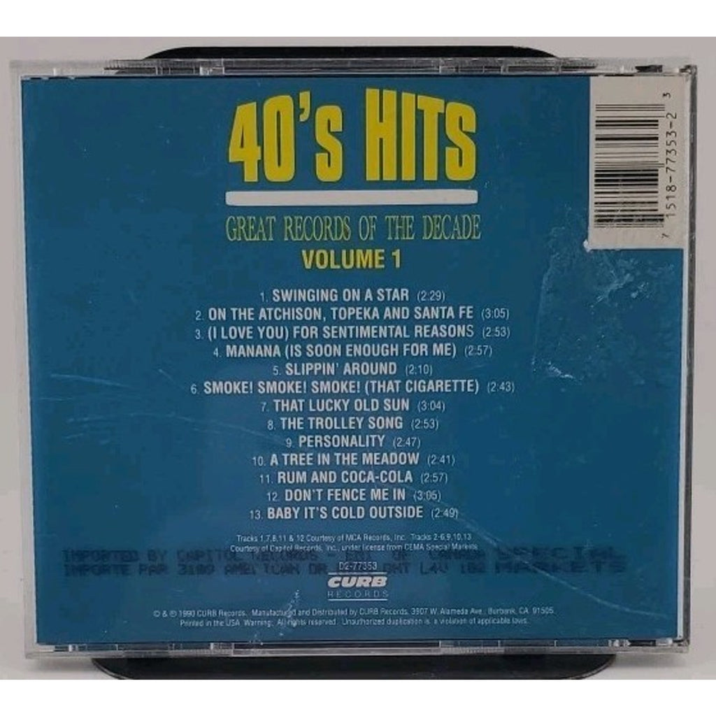 40's Pop Hits 1 by Various (CD, 1990)