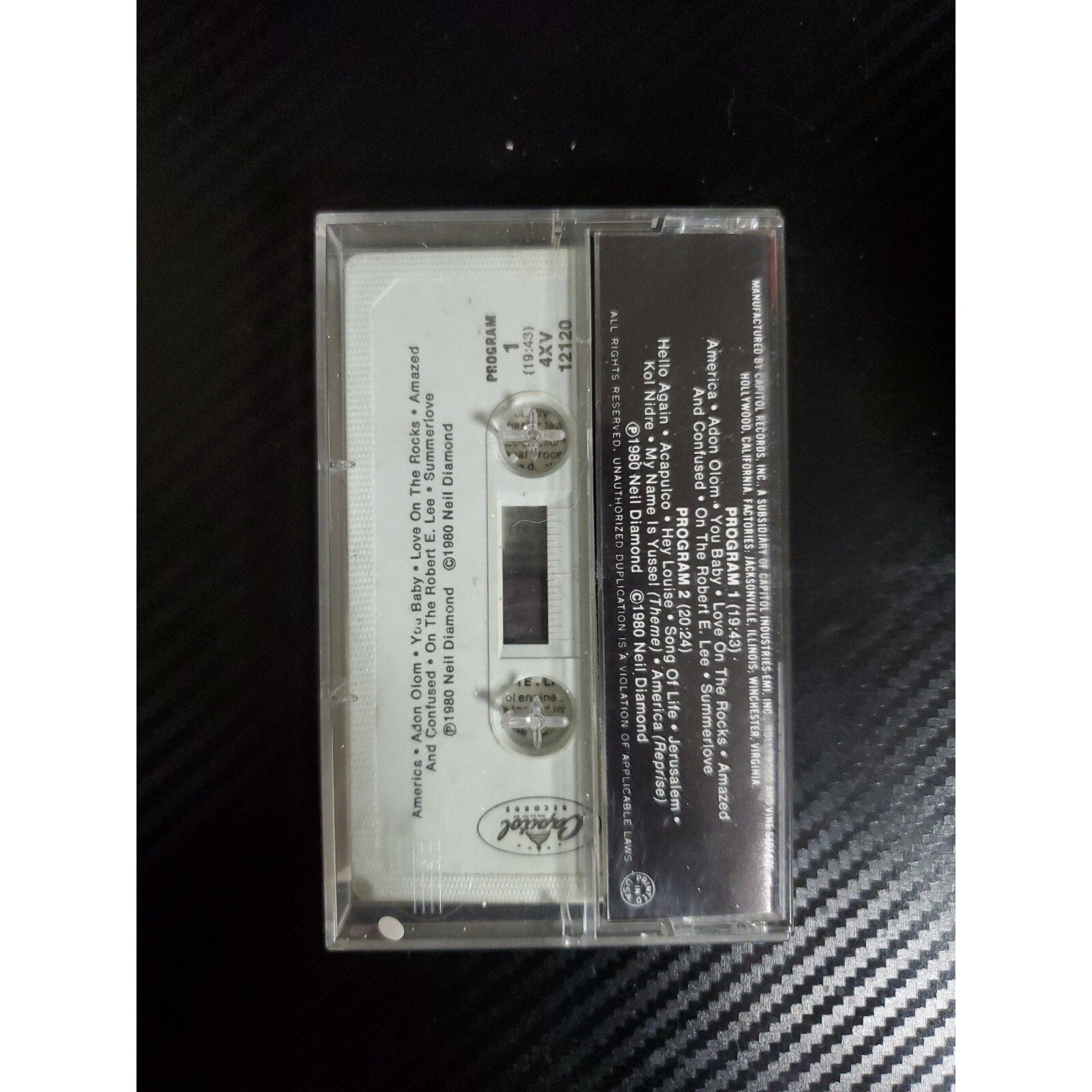 Neil Diamond Jazz Singer (Cassette) Capitol Records