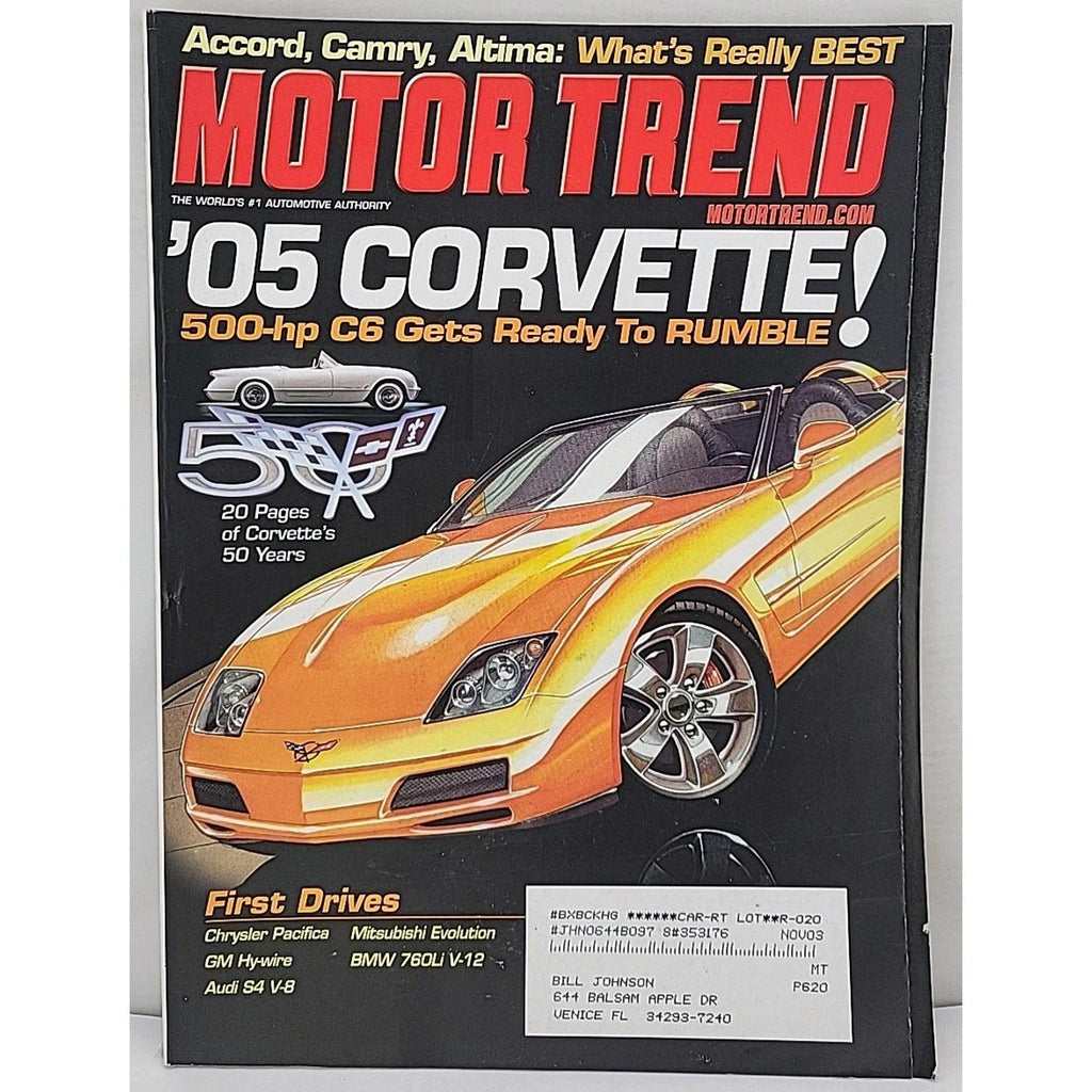 Motor Trend Magazine April 2003
