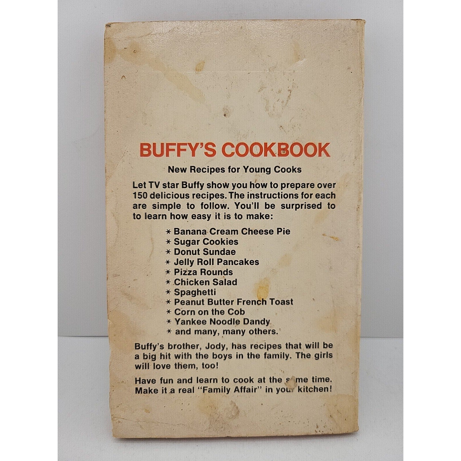 Buffy's Cookbook by Jody Cameron PB 1971 Family Affair TV, Celebrity Kitchen