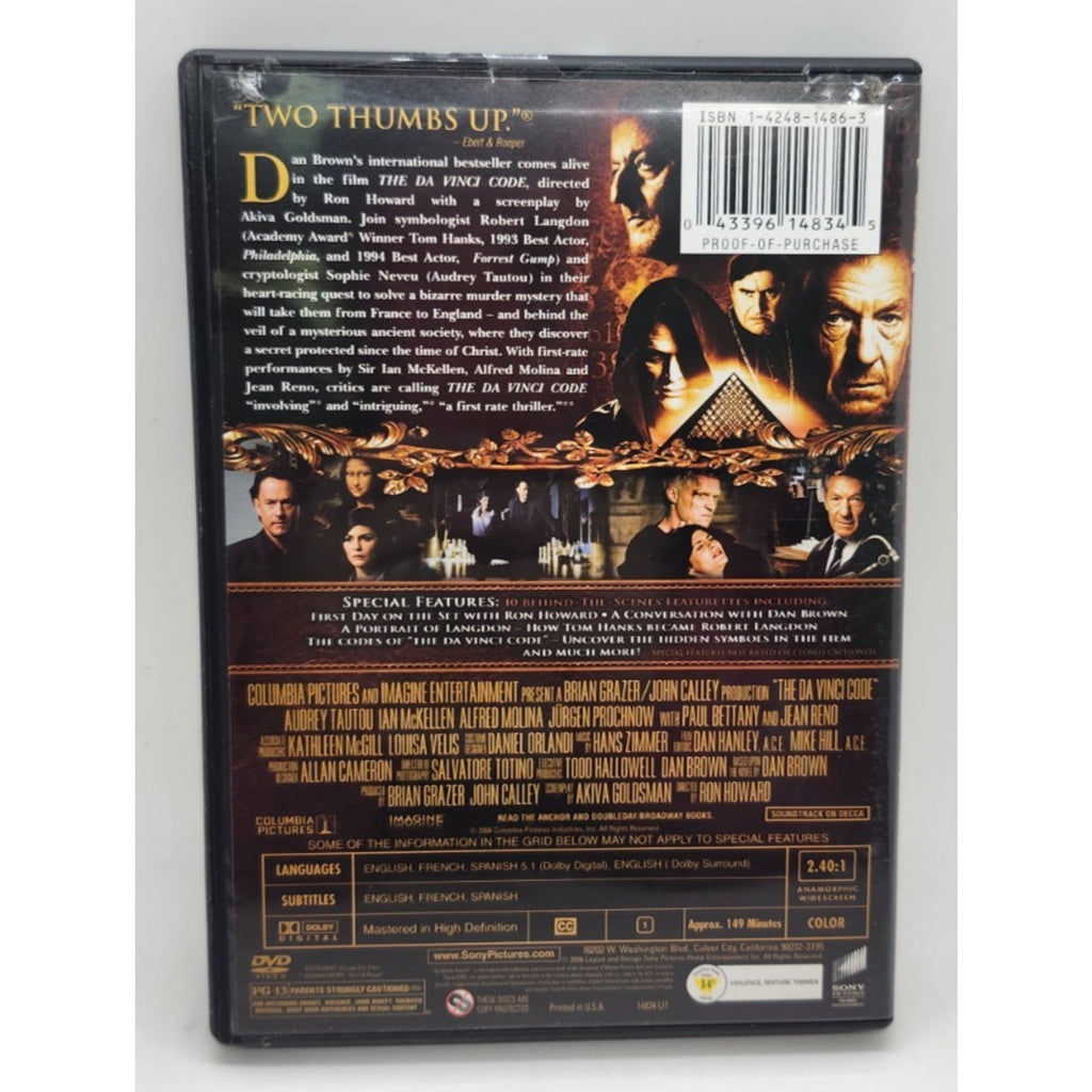 The DaVinci Code (DVD, 2006, 2-Disc Set, Widescreen Special Edition)