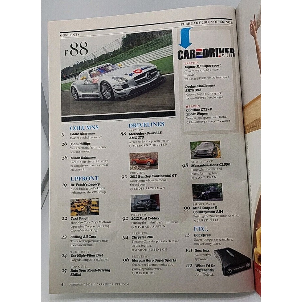 Car And Driver Magazine - February 2011 - Vol. 56 No. 8