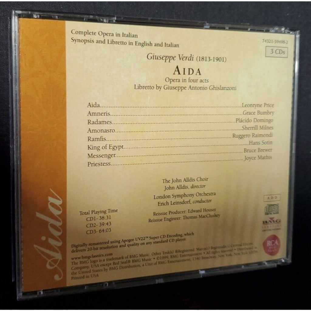 The RCA Opera Treasury: Aida Giuseppe Verdi, Opera In 4 Acts (CD)
