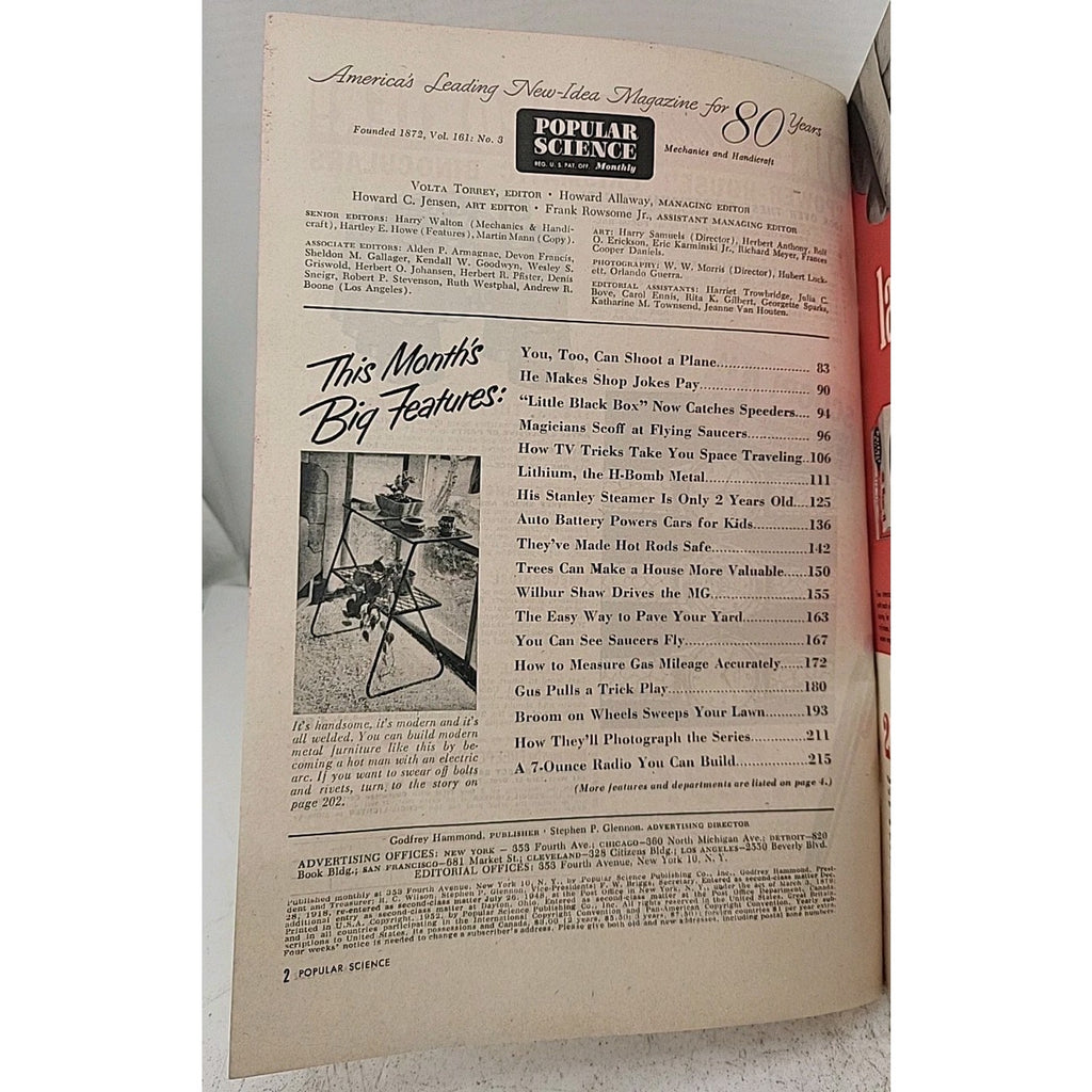 Popular Science Monthly: Mechanics And Handicraft - September 1952 - Vol.161