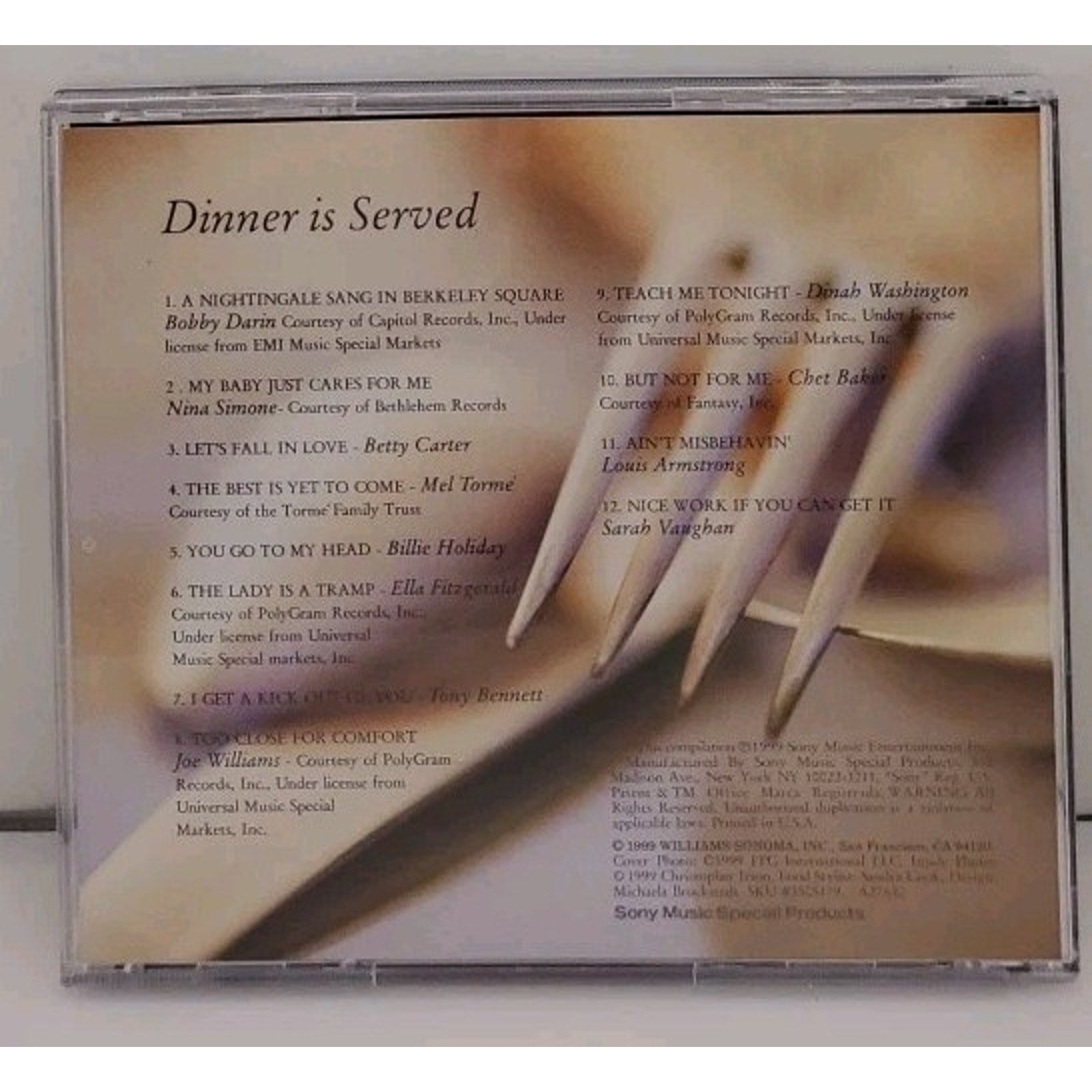 Williams Sonoma Dinner Is Served By Various (CD, 1999)