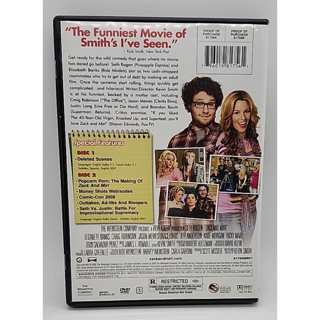 Zack and Miri Dvd (DVD)