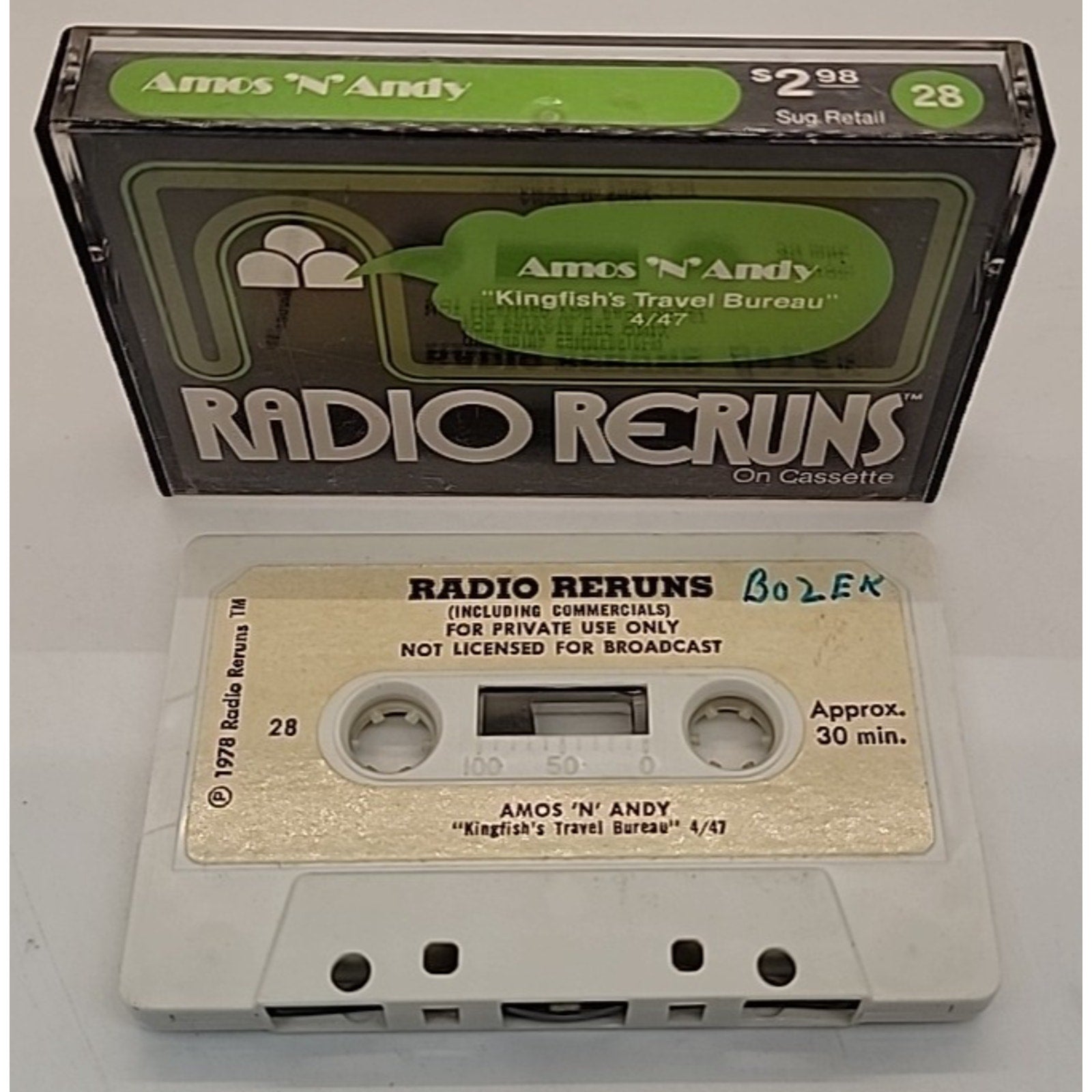 Radio Reruns 28 Amos 'N' Andy Kingfish Travel Bureau (Cassette)