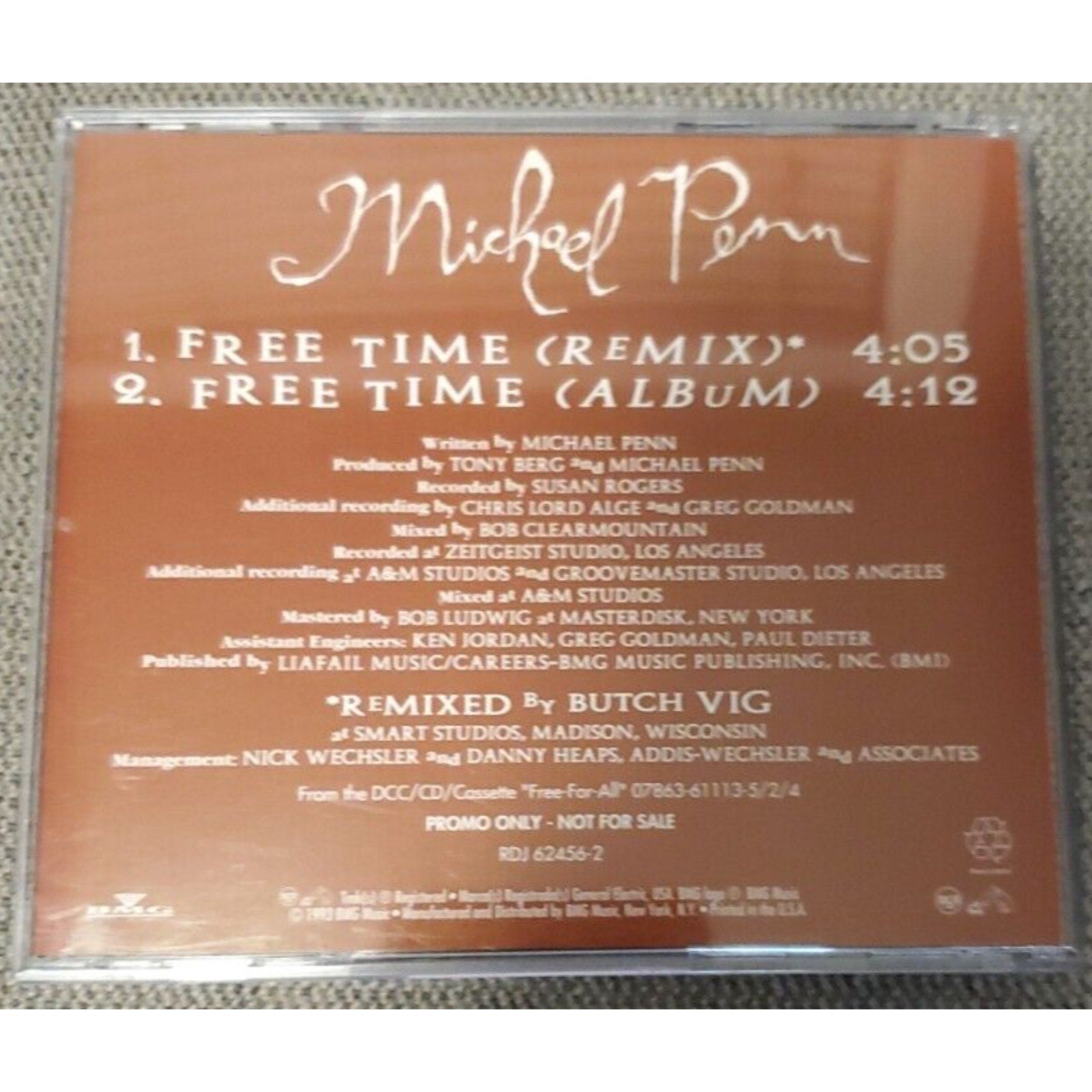 Free Time [Single] by Michael Penn (CD, Feb-1993, RCA)