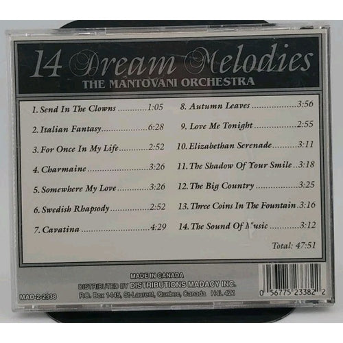 14 Dream Melodies by Mantovani Orchestra (CD, 1994)